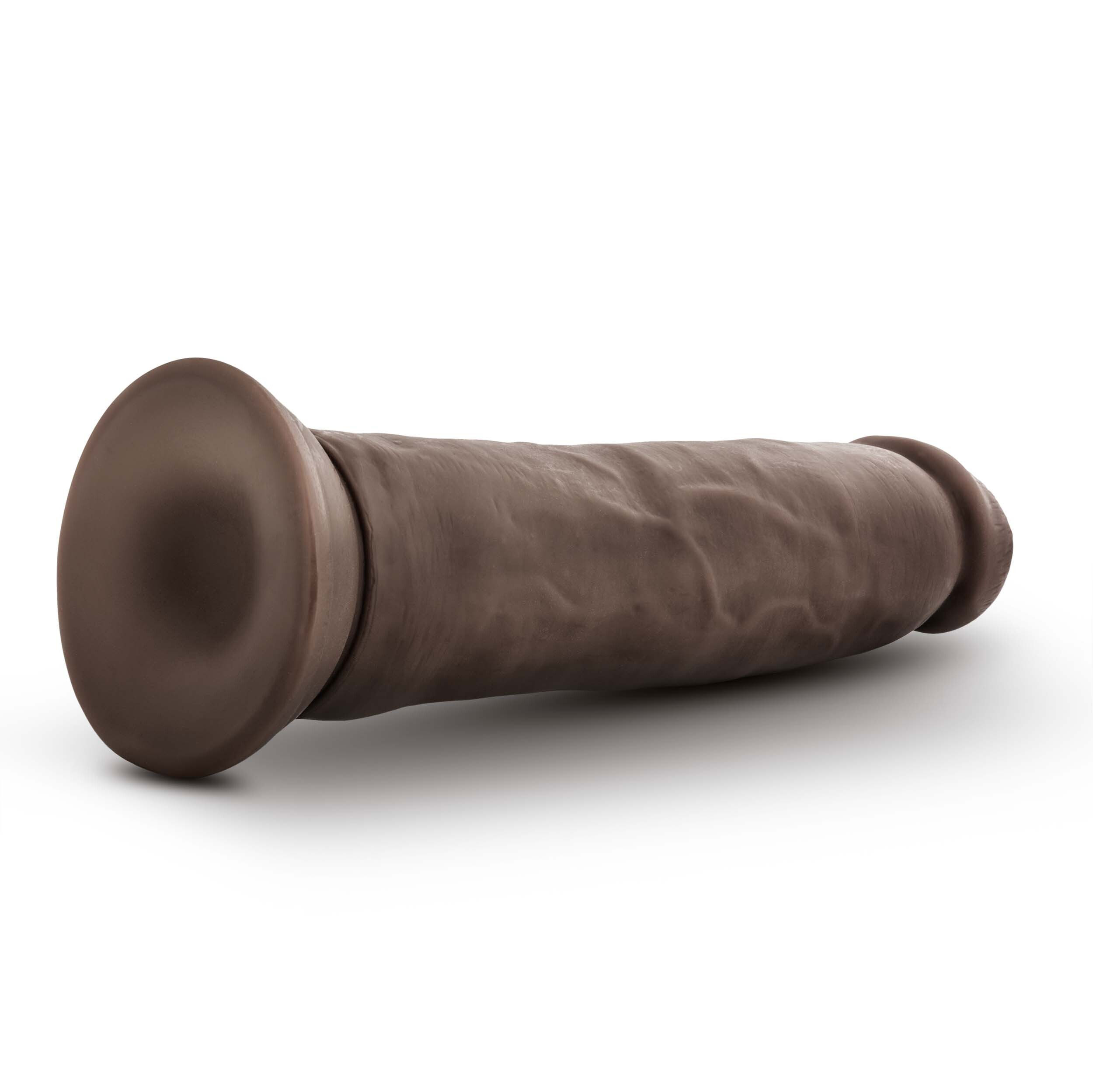 dr. skin plus  inch posable thick dildo  chocolate 