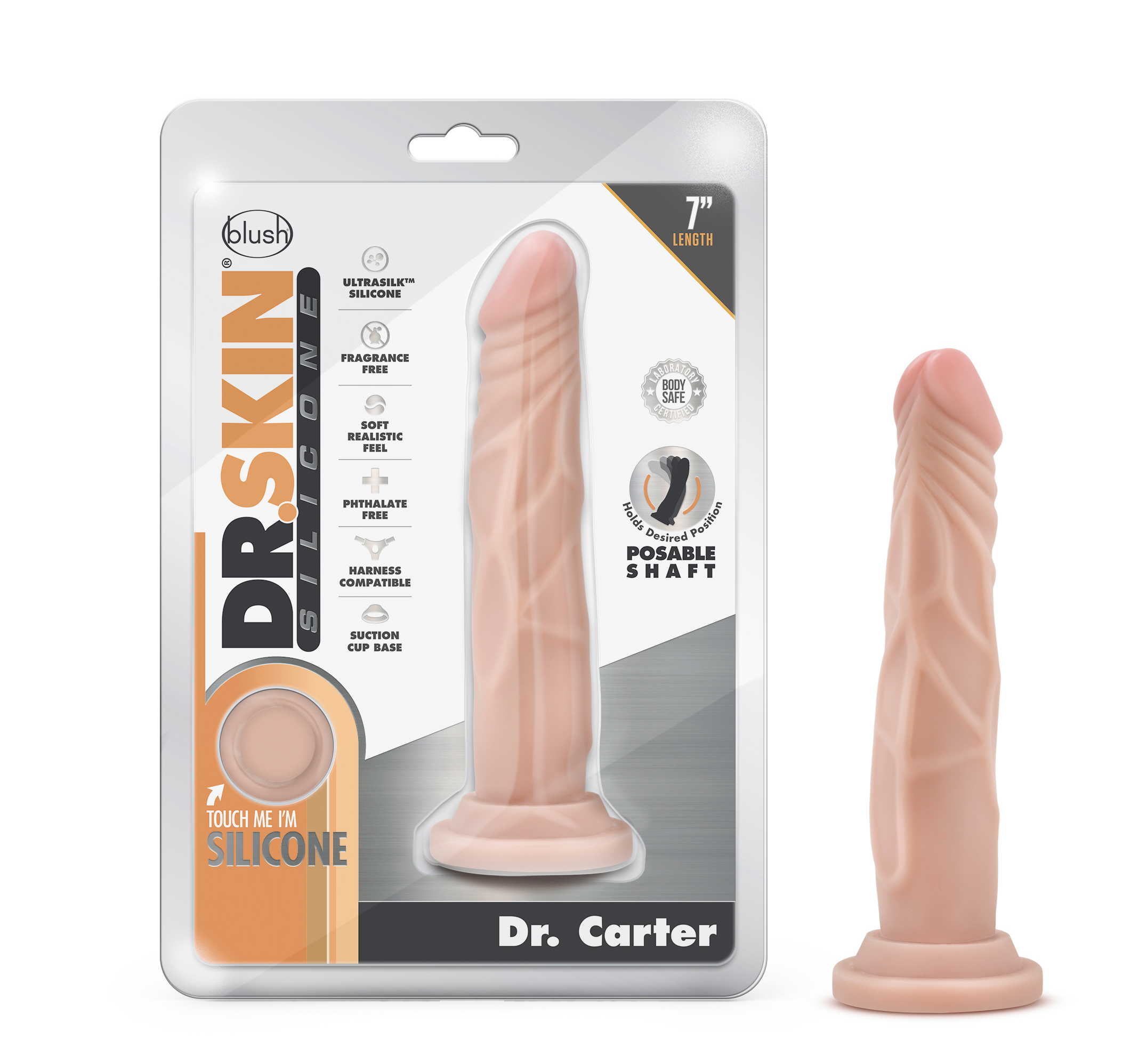 dr. skin silicone dr. carter  inch dong with suction cup vanilla .png