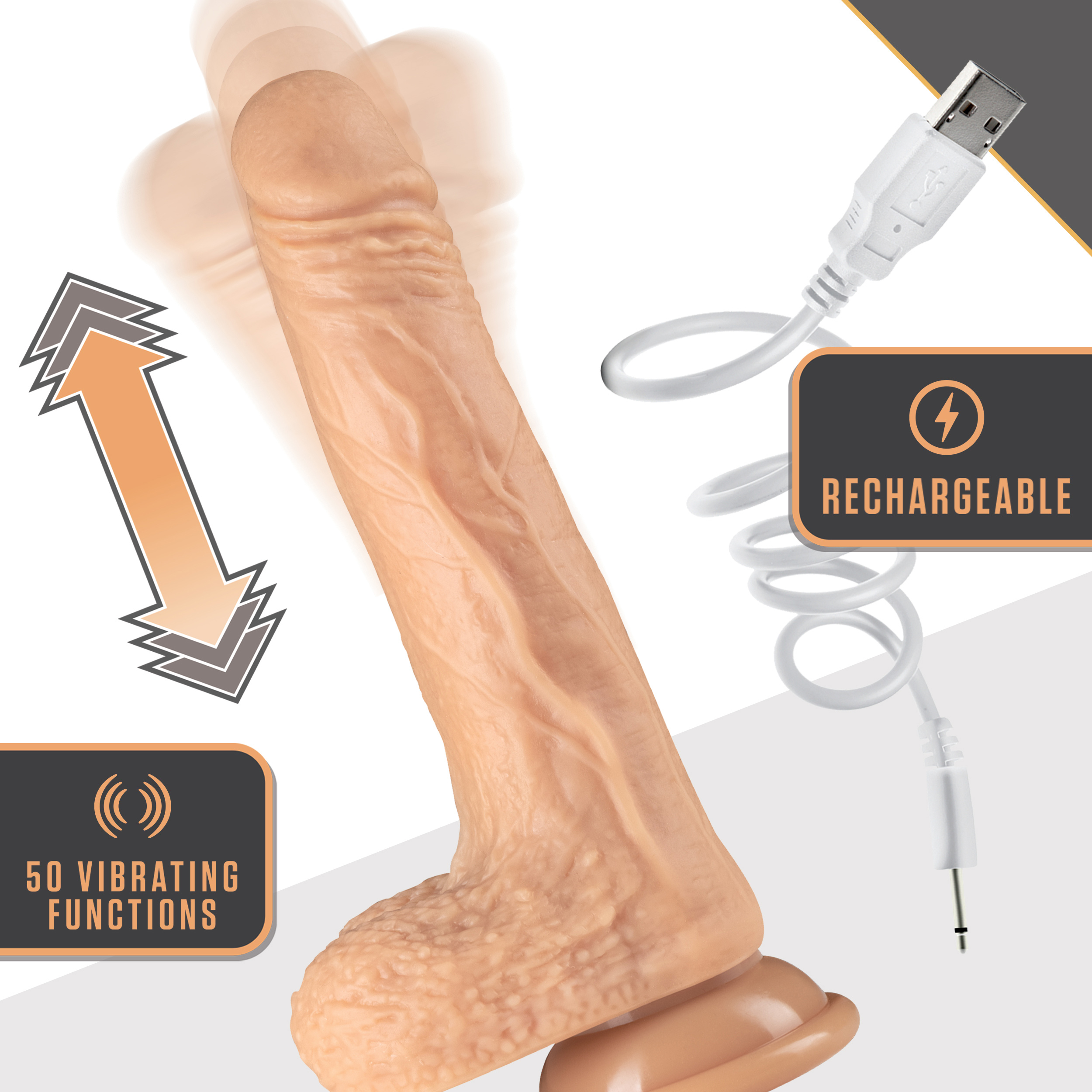 dr. skin silicone dr. grey  inch thrusting  dildo vanilla 