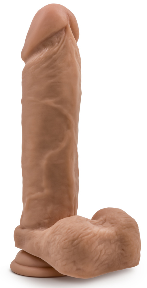 dr. skin silicone dr. julian  inch dildo with suction cup mocha 