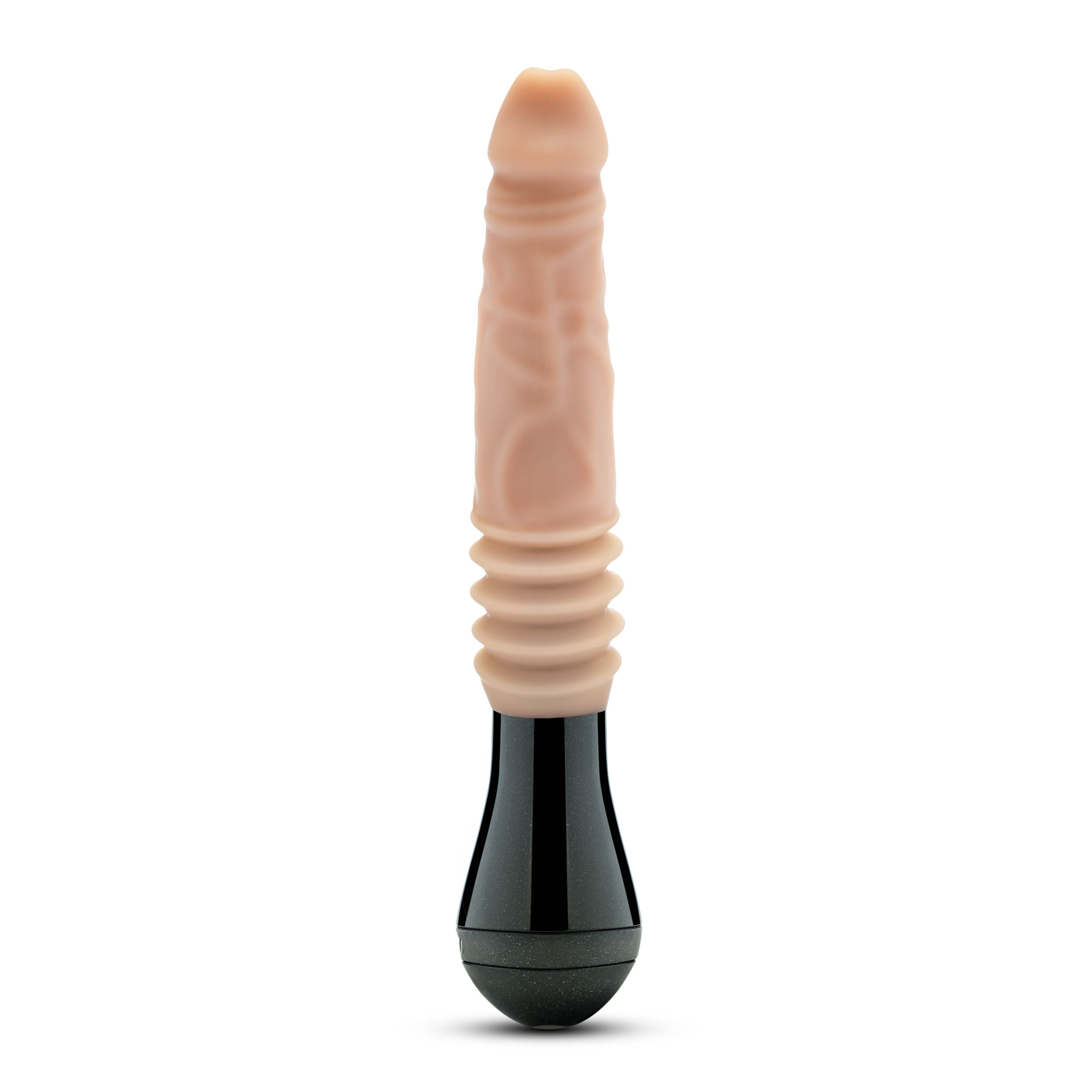 dr. skin silicone dr. knight thrusting  gyrating vibrating dildo beige 