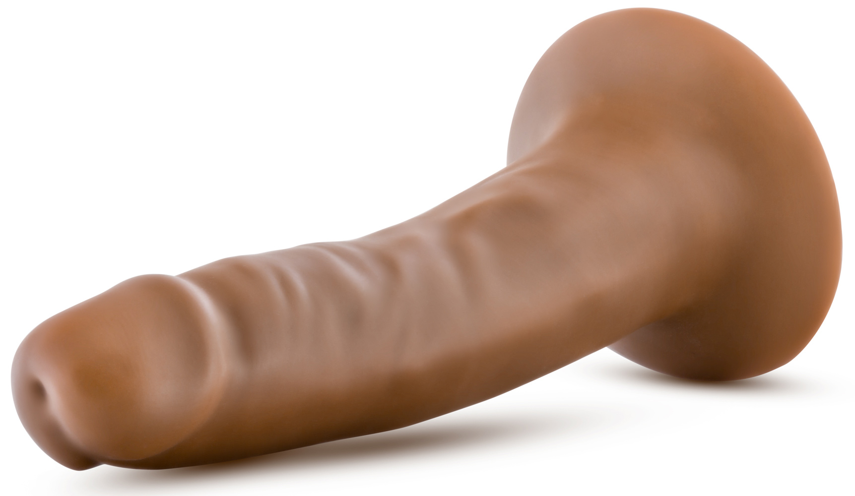 dr. skin silicone dr. lucas  inch dong with  suction cup mocha 