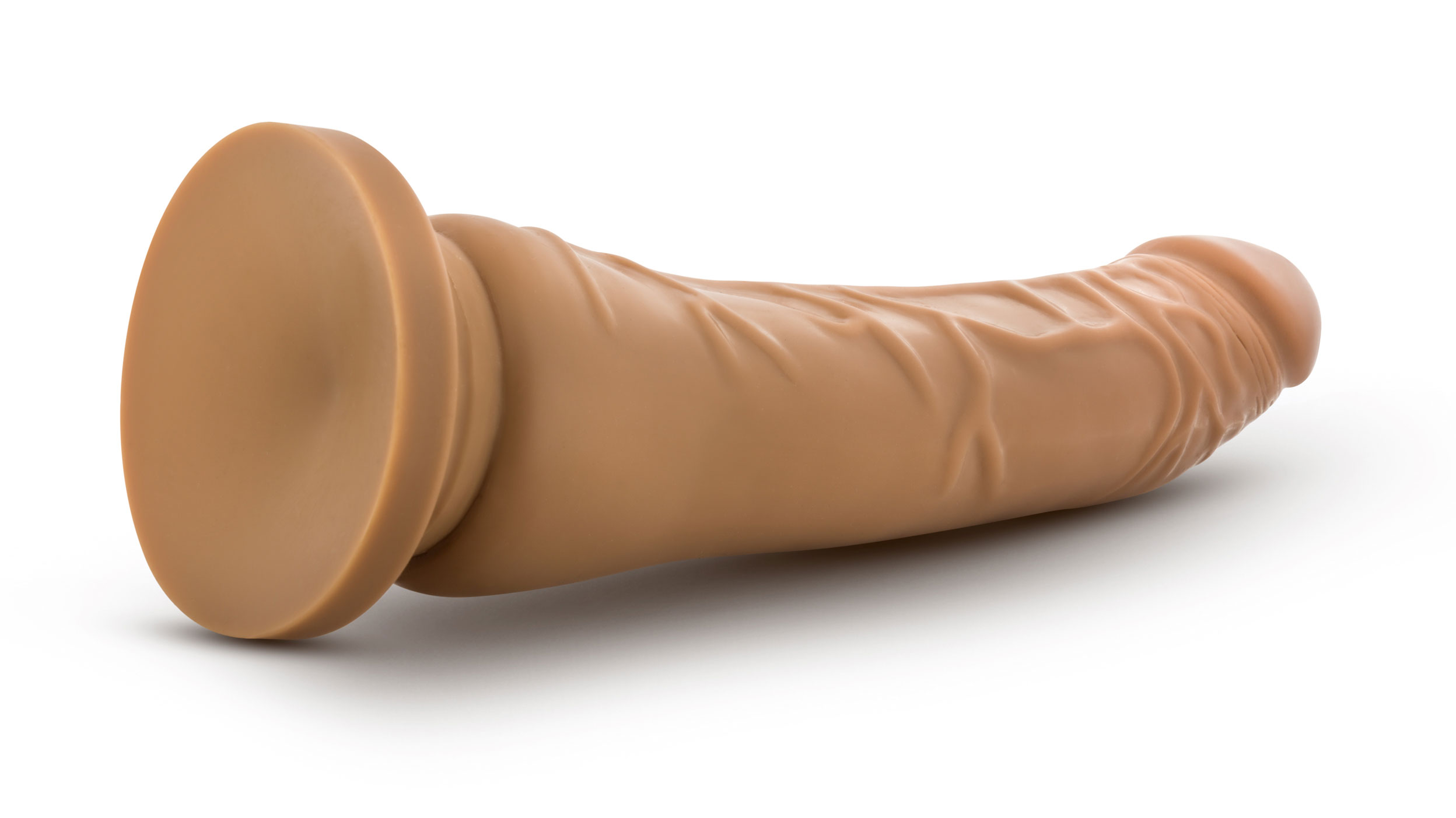 dr. skin silicone dr. noah  inch dong with  suction cup mocha 