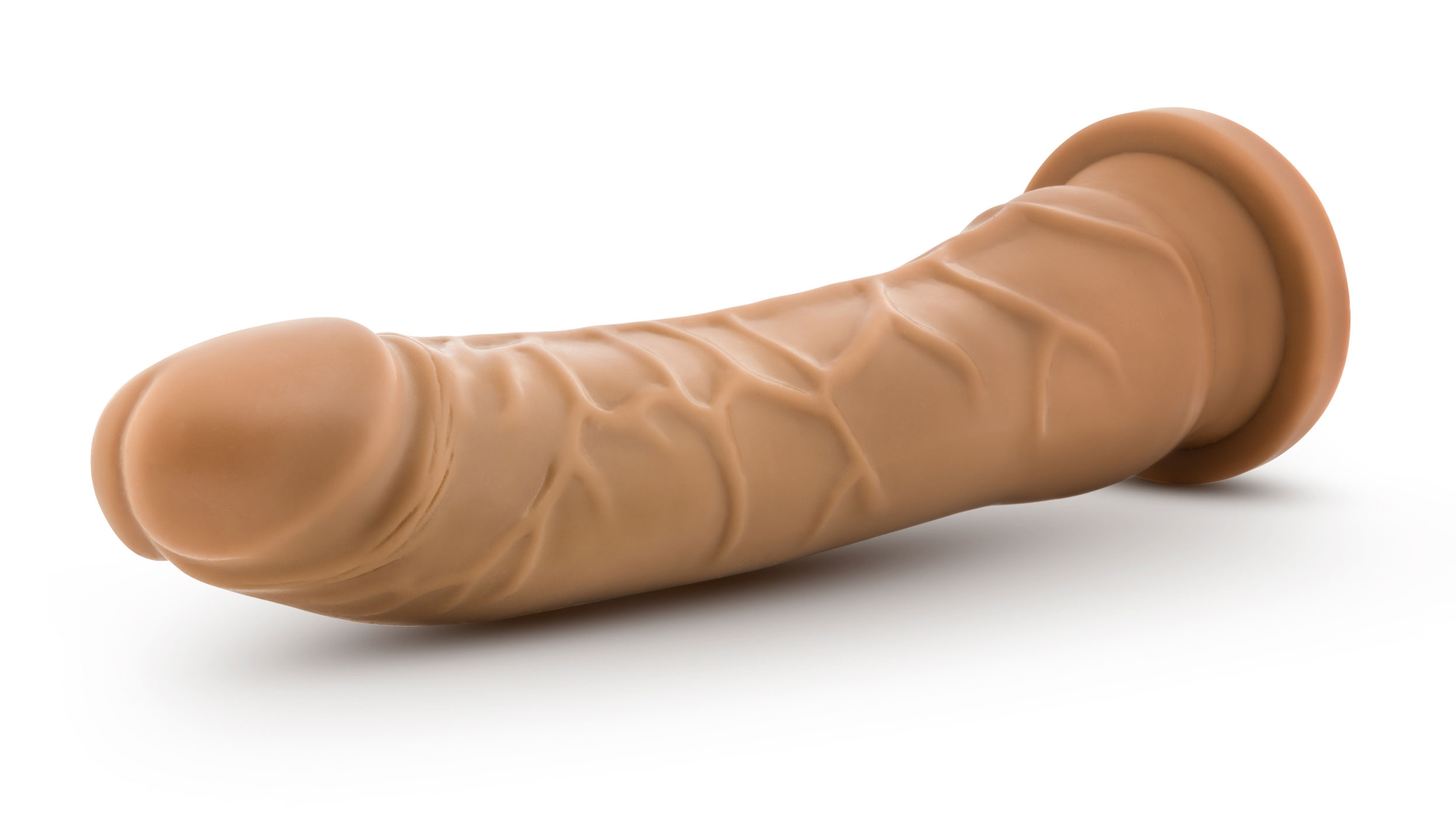 dr. skin silicone dr. noah  inch dong with  suction cup mocha 