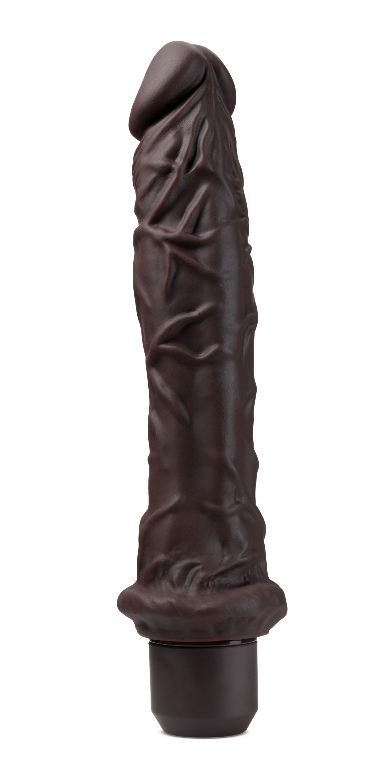 dr. skin silicone dr. richard  inch vibrating dildo brown 