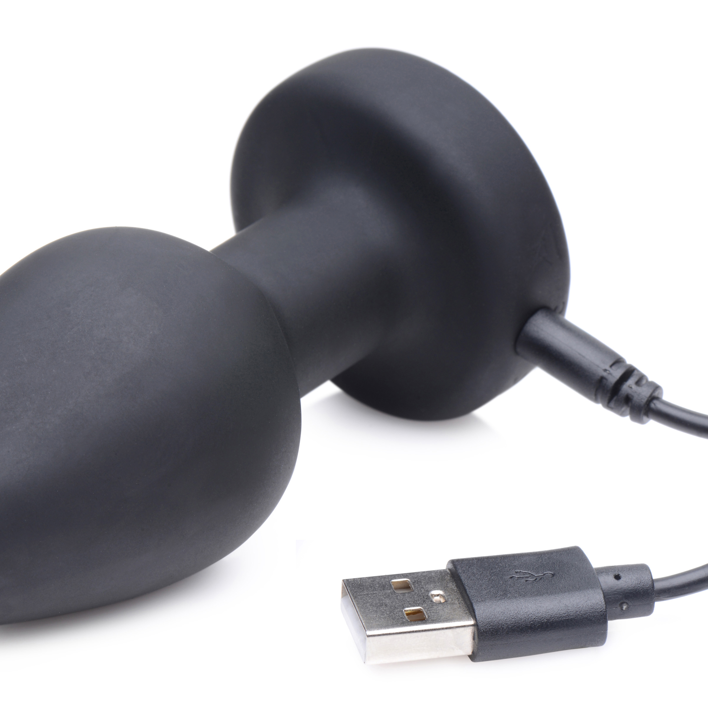 e stim and vibrating anal plug black 