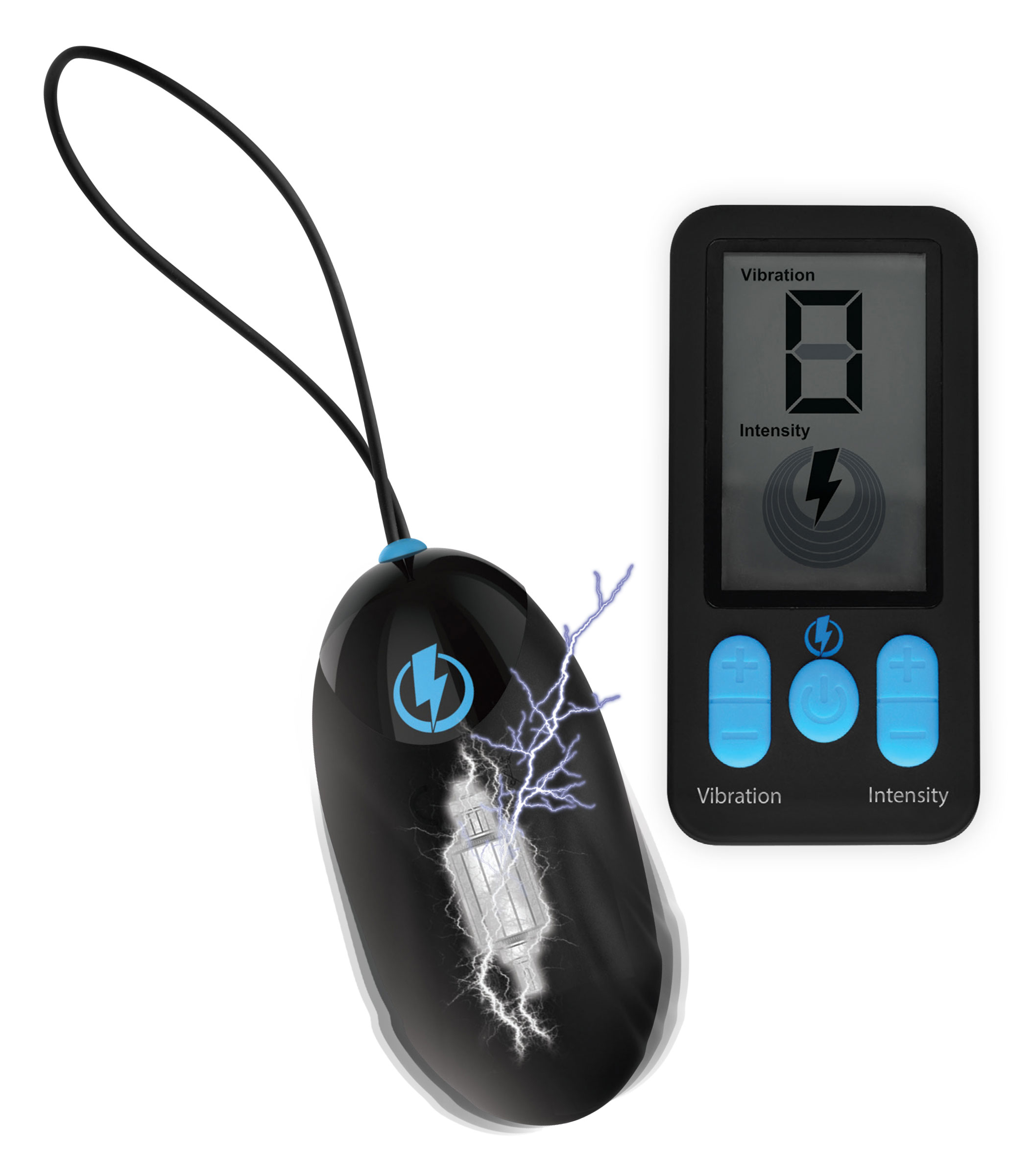 e stim pro silicone vibrating egg with remote  control black 