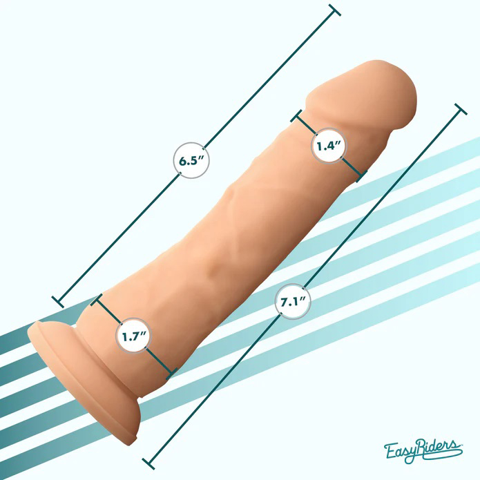 easy riders  silicone dildo light 