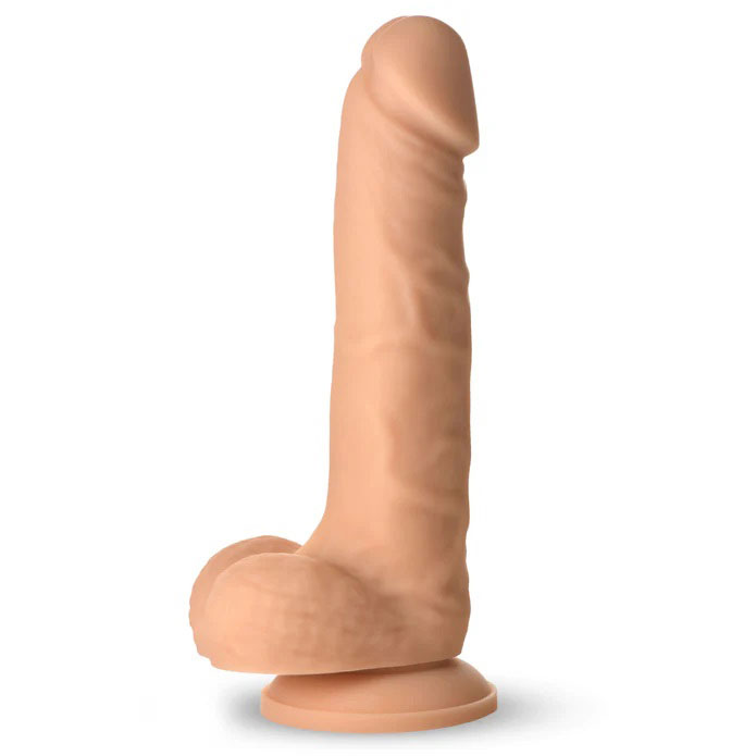 easy riders  silicone dildo with balls light 