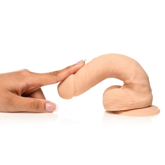 easy riders  silicone dildo with balls light 