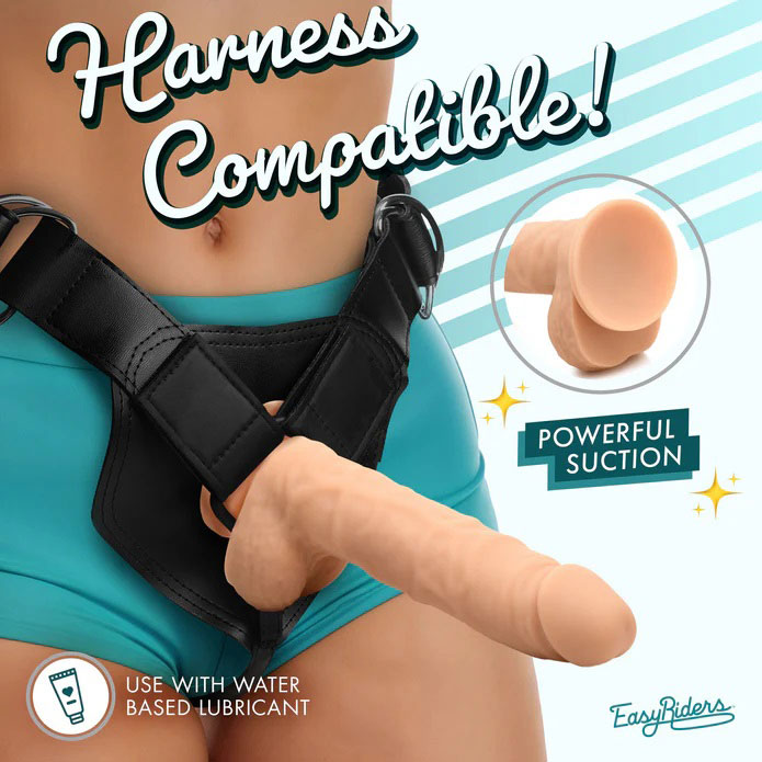 easy riders  silicone dildo with balls light 