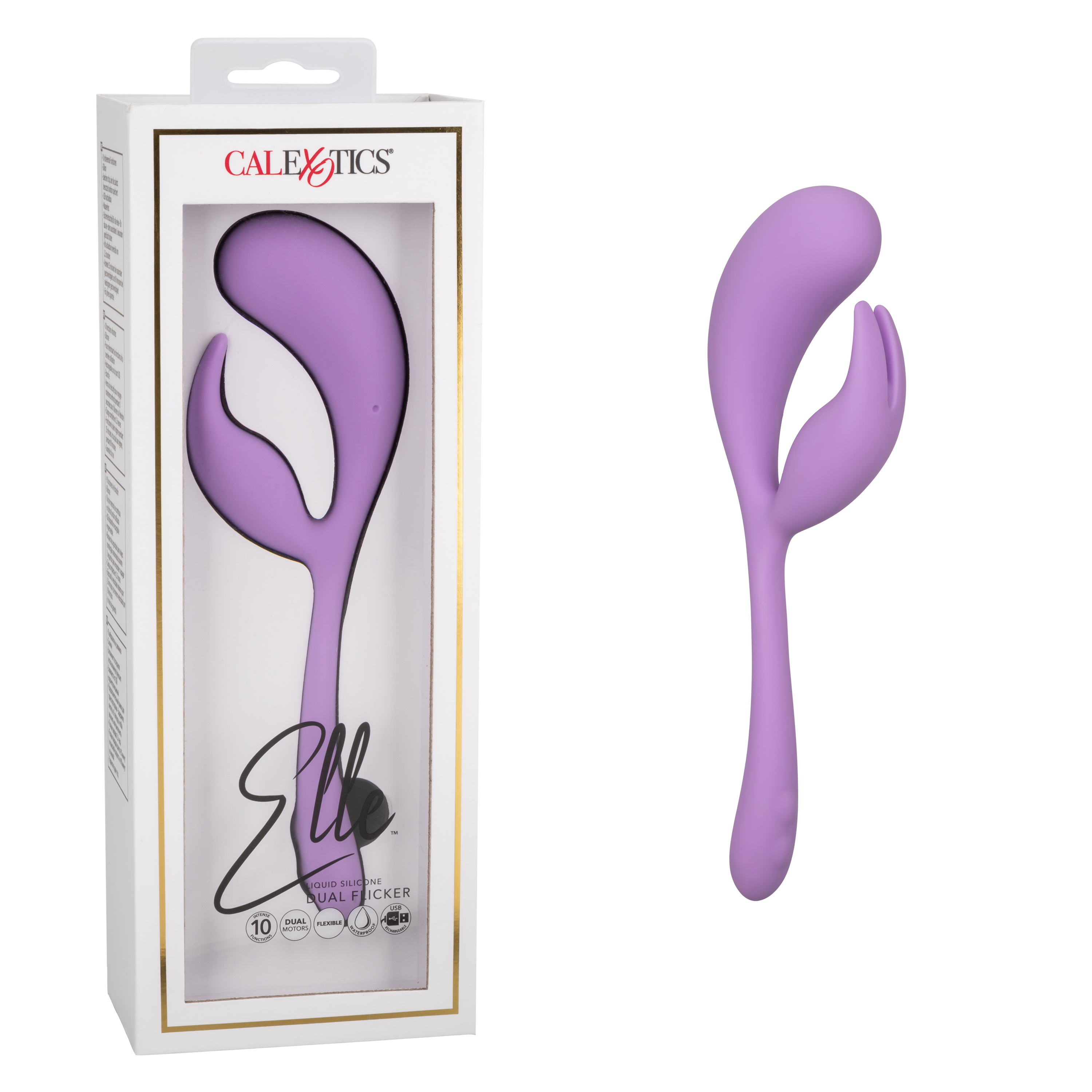 elle liquid silicone dual flicker 