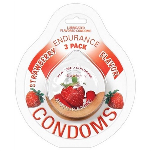 endurance condoms strawberry  pack 