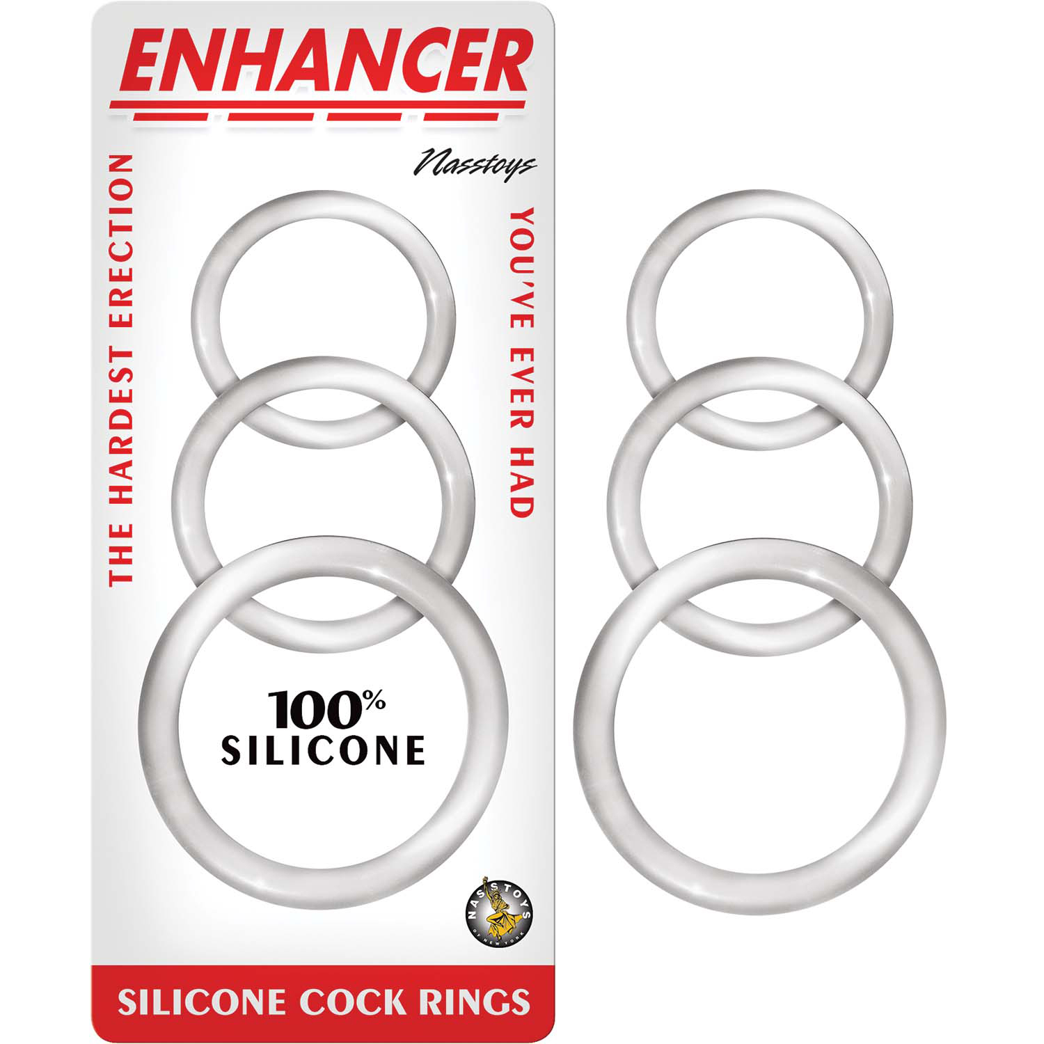 enhancer silicone cockrings clear 