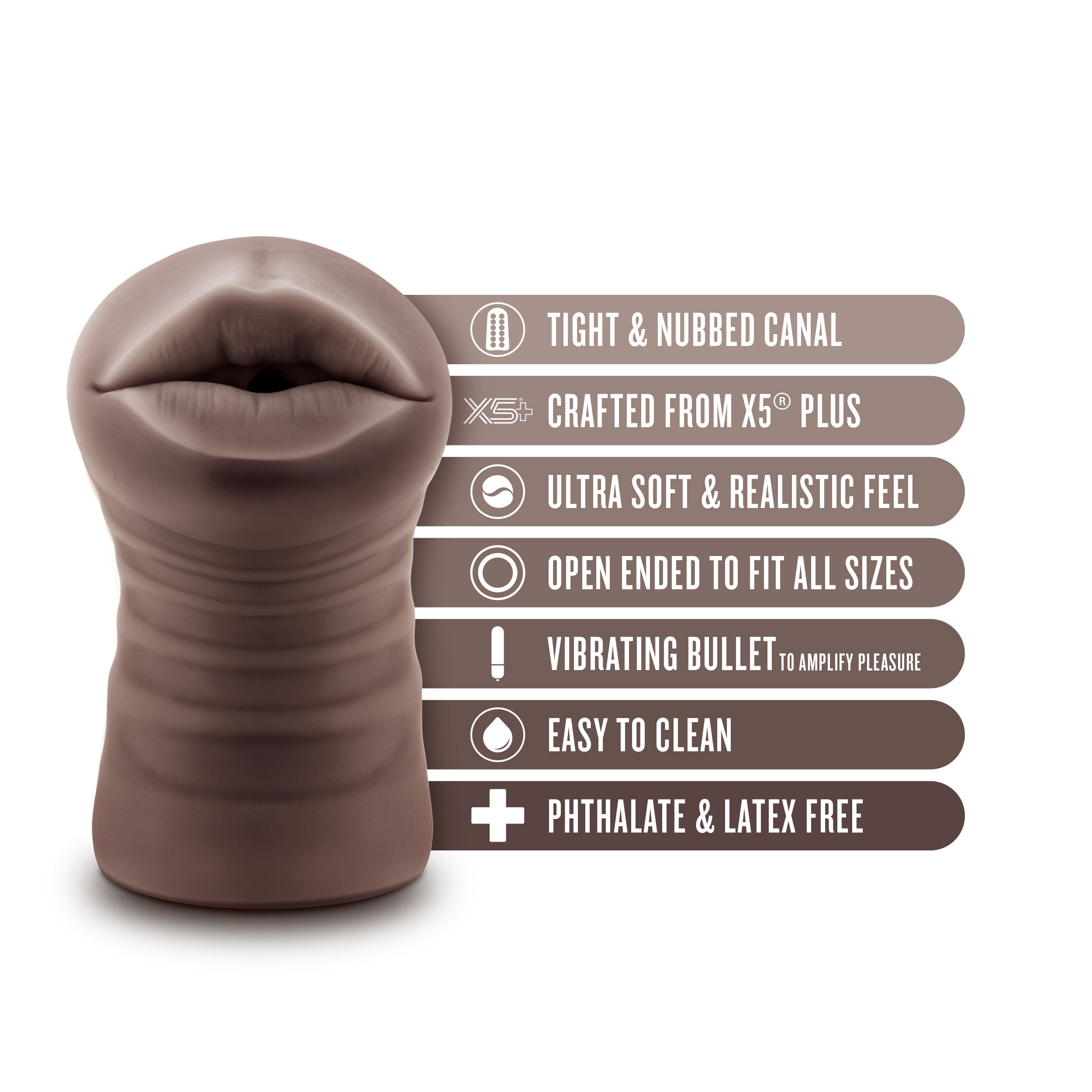 enlust krystal vibrating stroker brown 