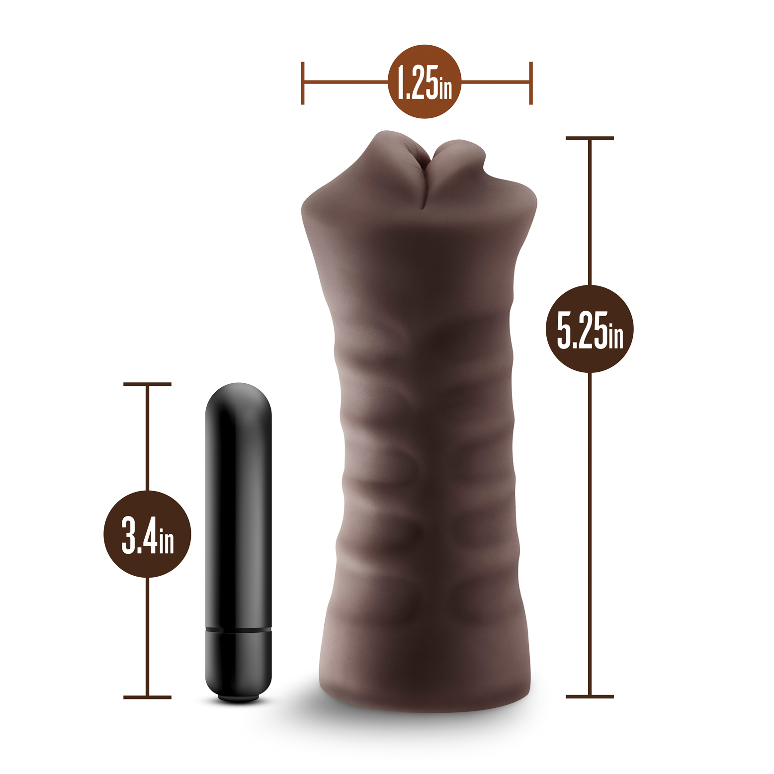 enlust krystal vibrating stroker brown 