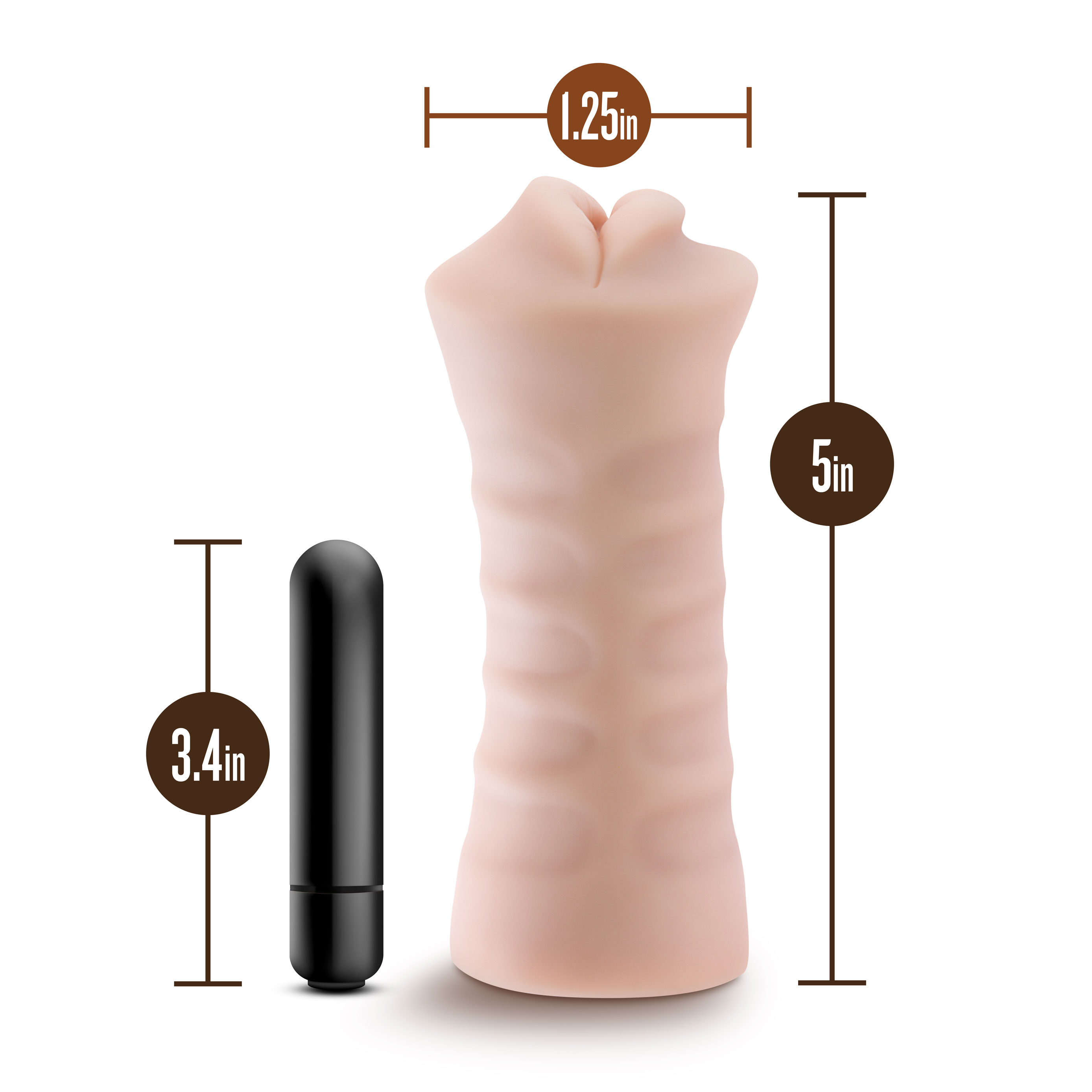 enlust nicole vibrating stroker beige 