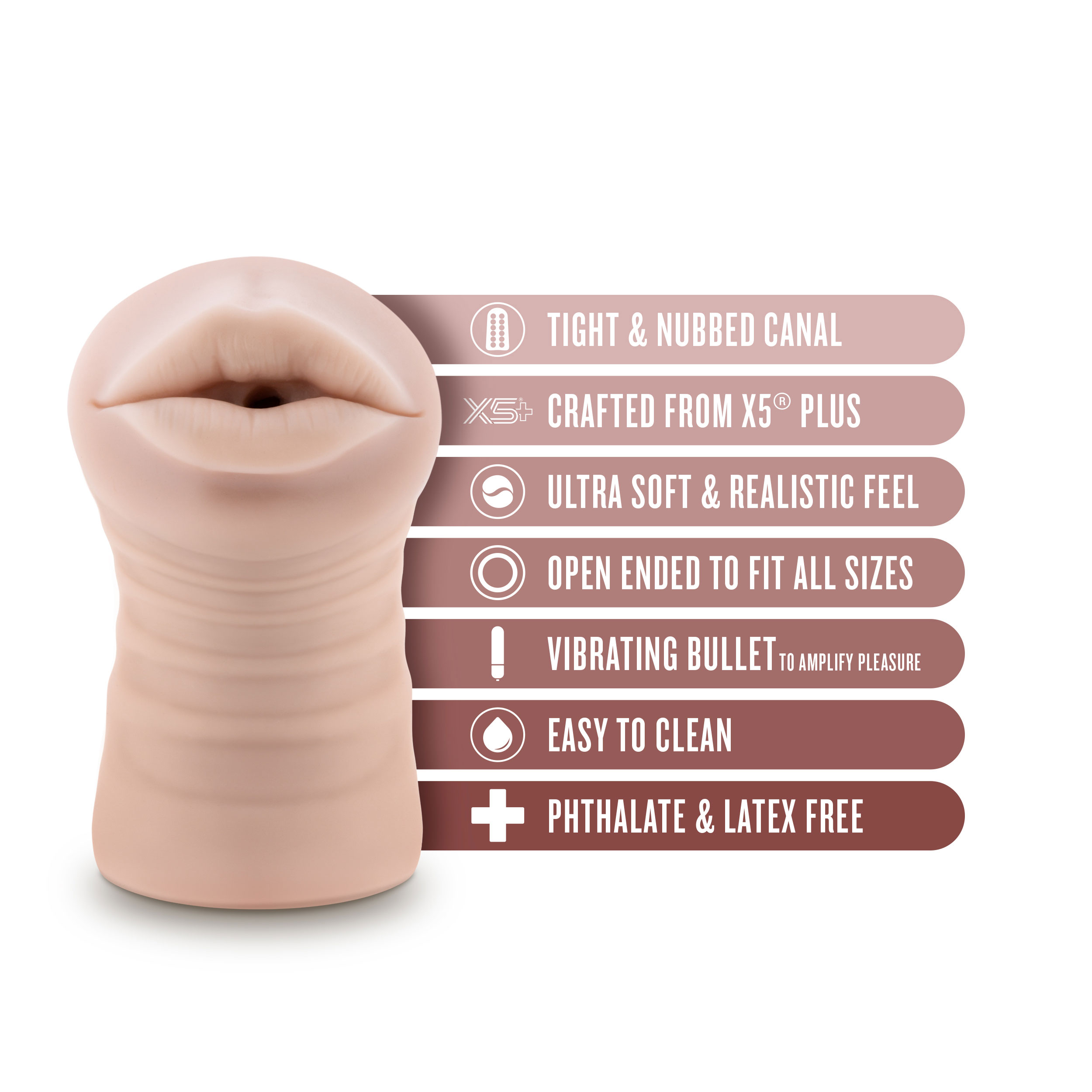 enlust nicole vibrating stroker beige 