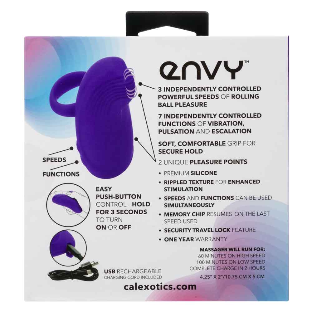 envy handheld rolling ball massager purple 