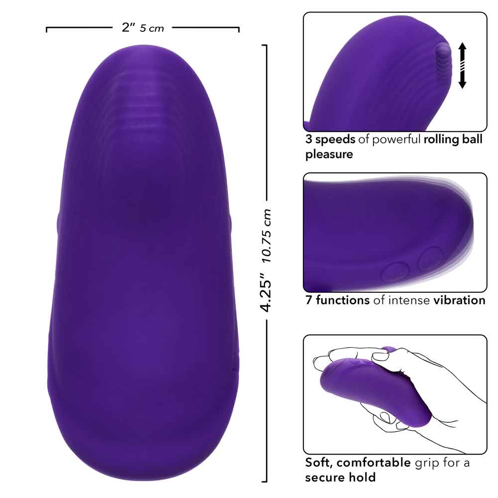 envy handheld rolling ball massager purple 