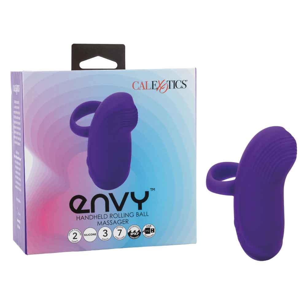 envy handheld rolling ball massager purple 