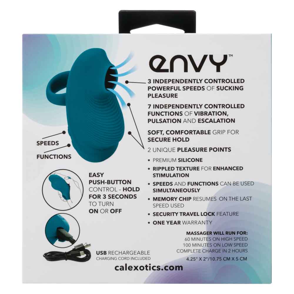 envy handheld suction massager blue 