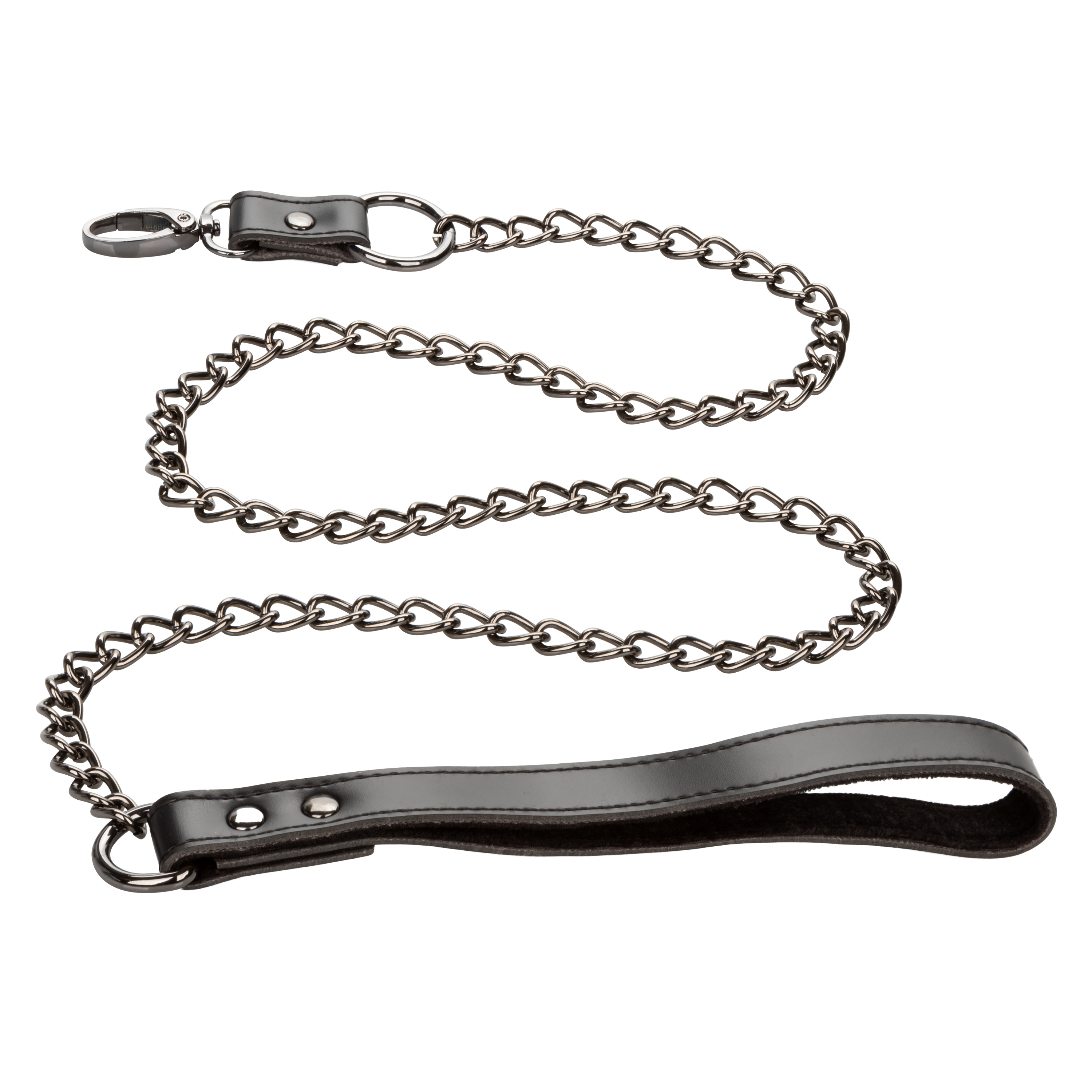 euphoria collection collar with chain leash black 