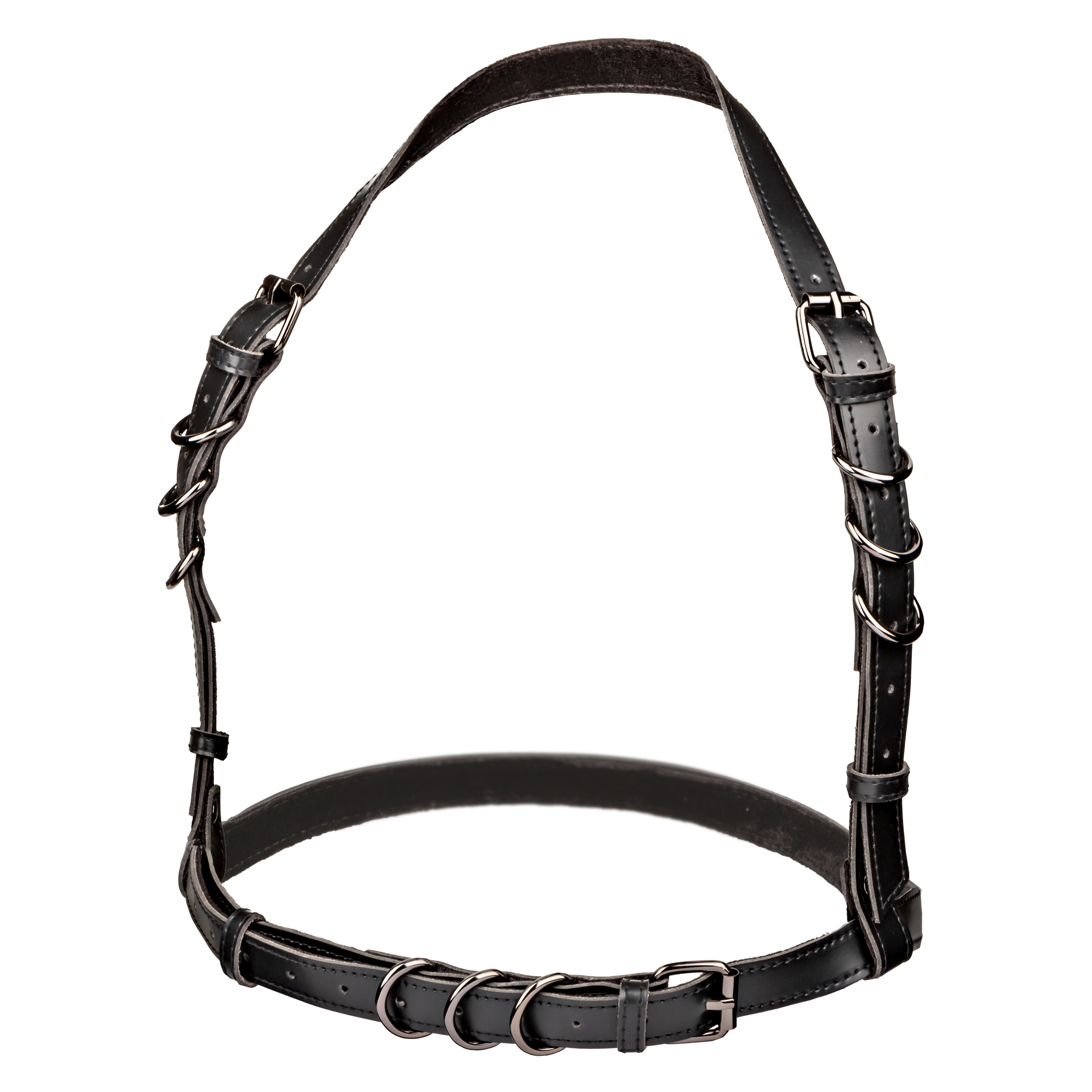 euphoria collection halter buckle harness black 