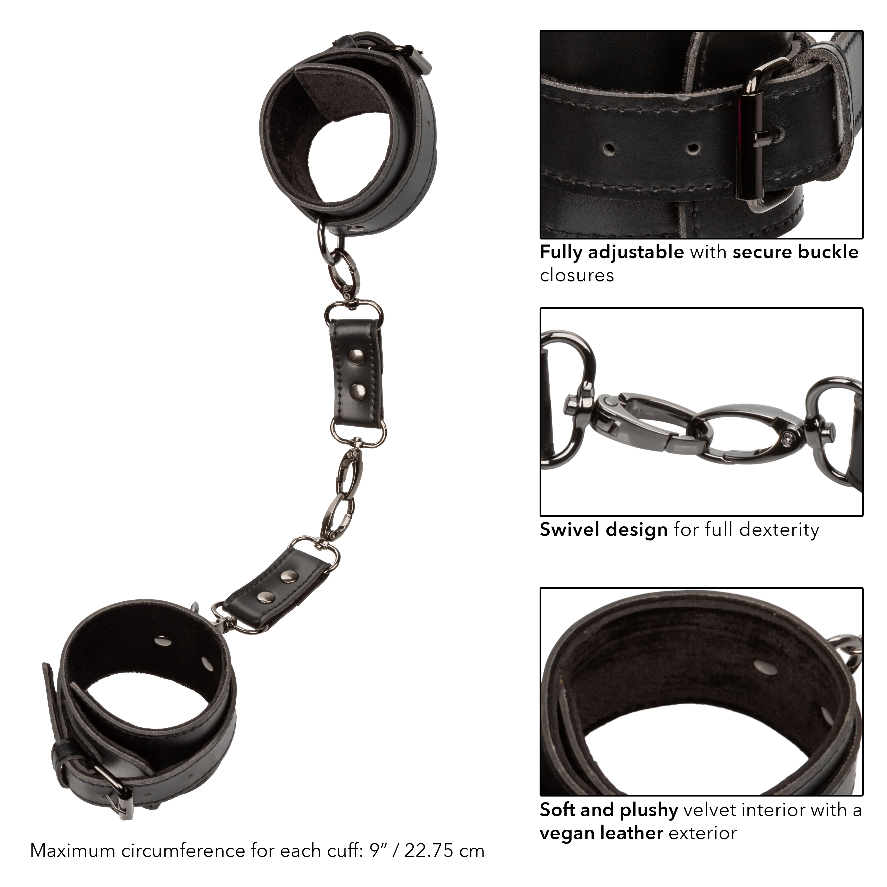 euphoria collection hand cuffs black 