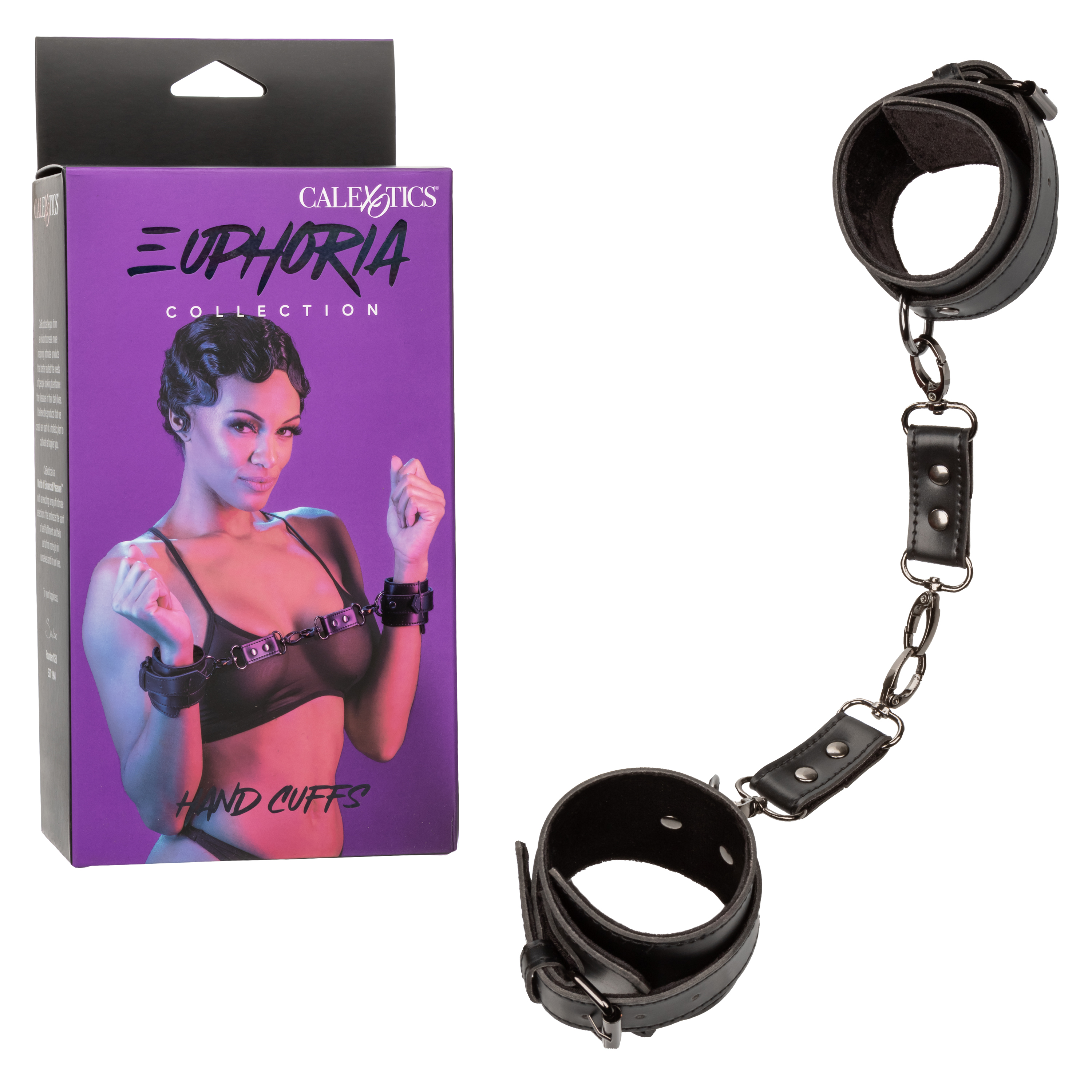 euphoria collection hand cuffs black 