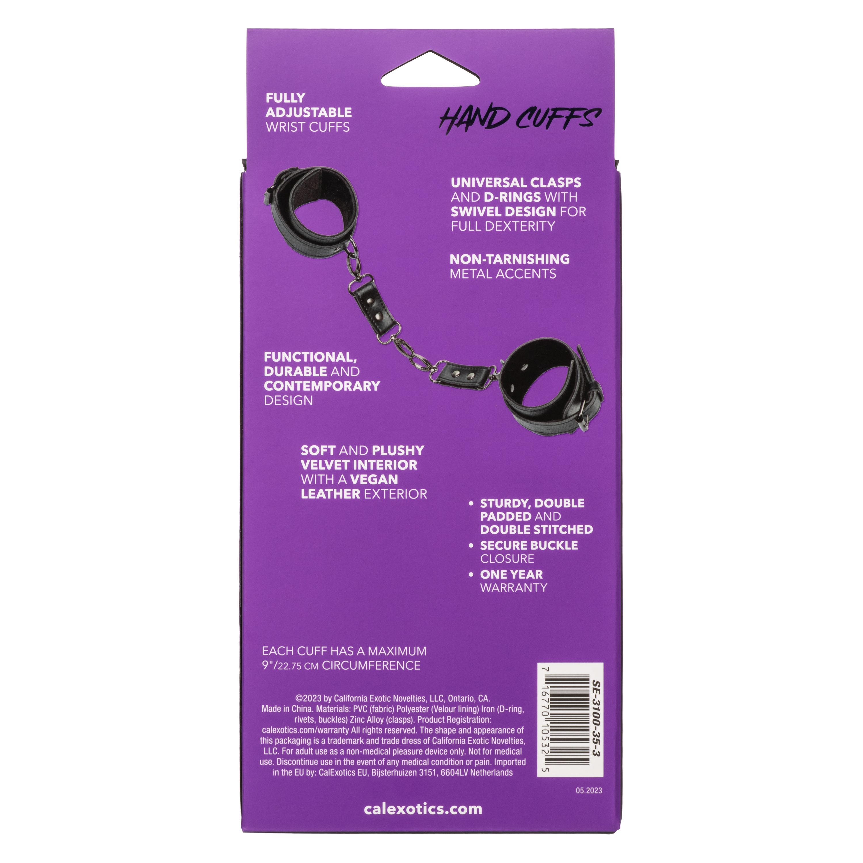 euphoria collection hand cuffs black 