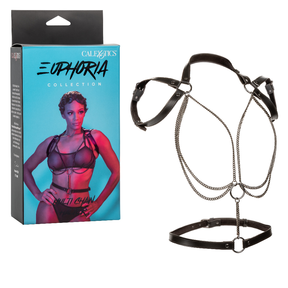 euphoria collection multi chain halter black 