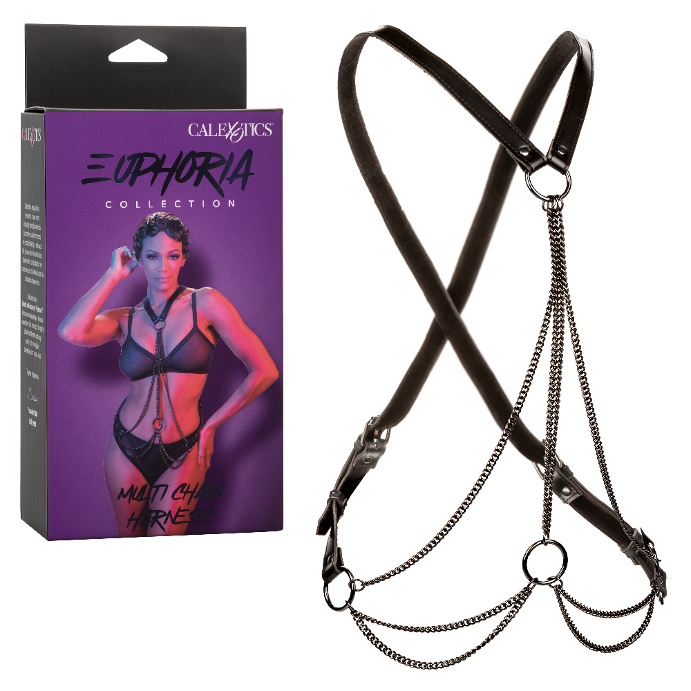 euphoria collection multi chain harness black 