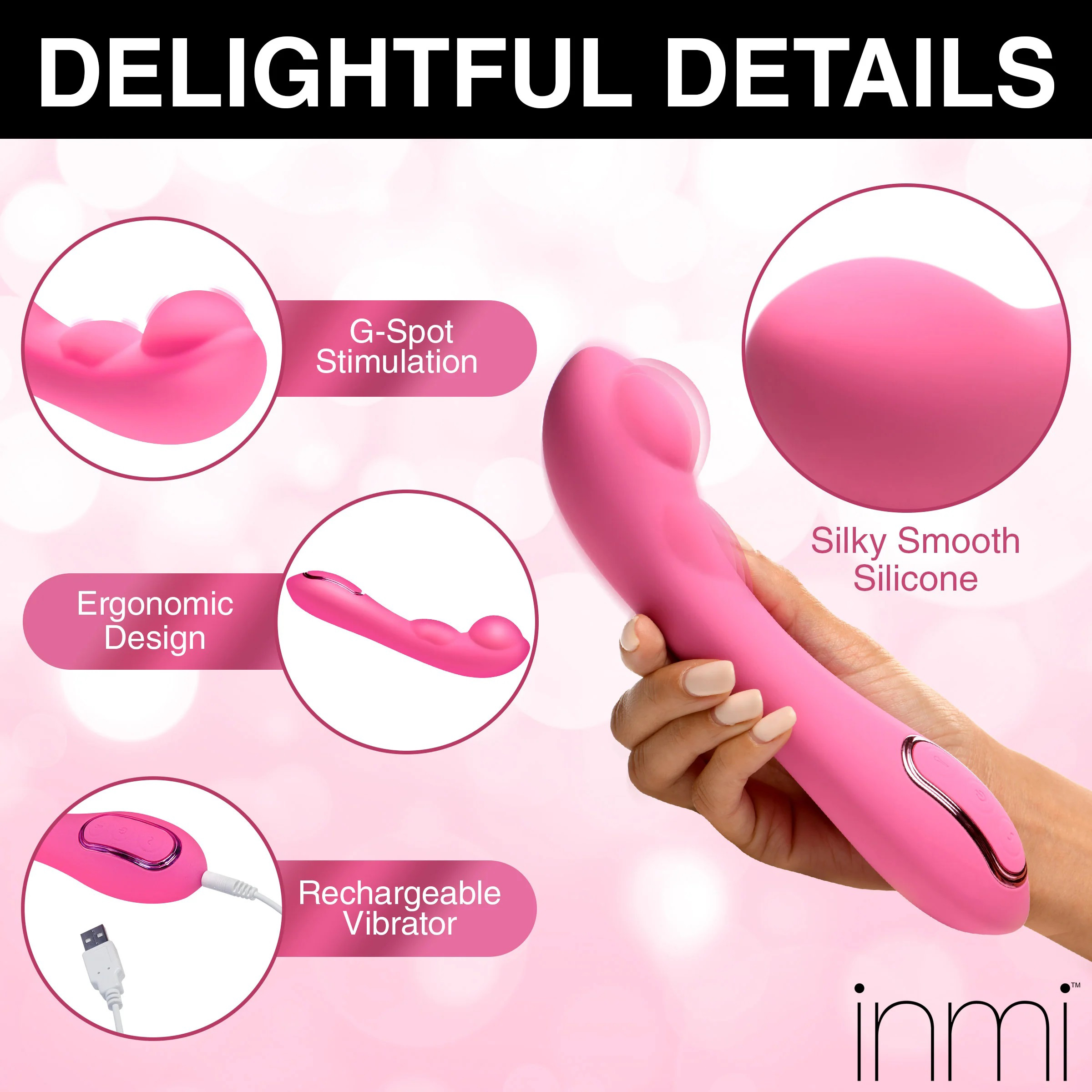 extreme g inflating g spot silicone vibrator  pink 