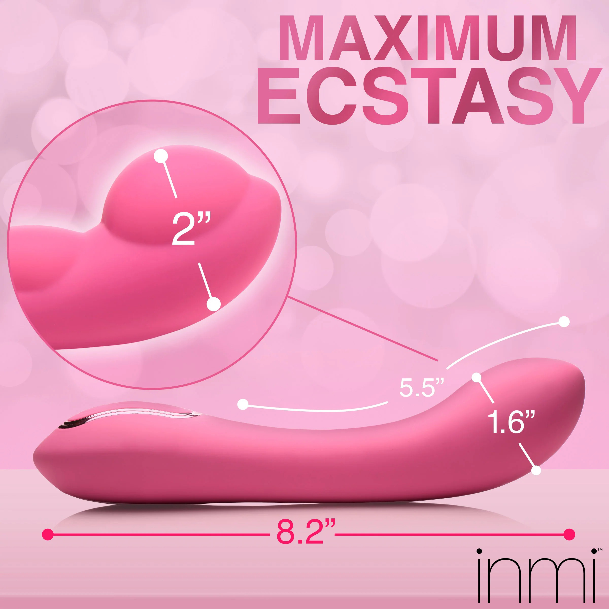 extreme g inflating g spot silicone vibrator  pink 