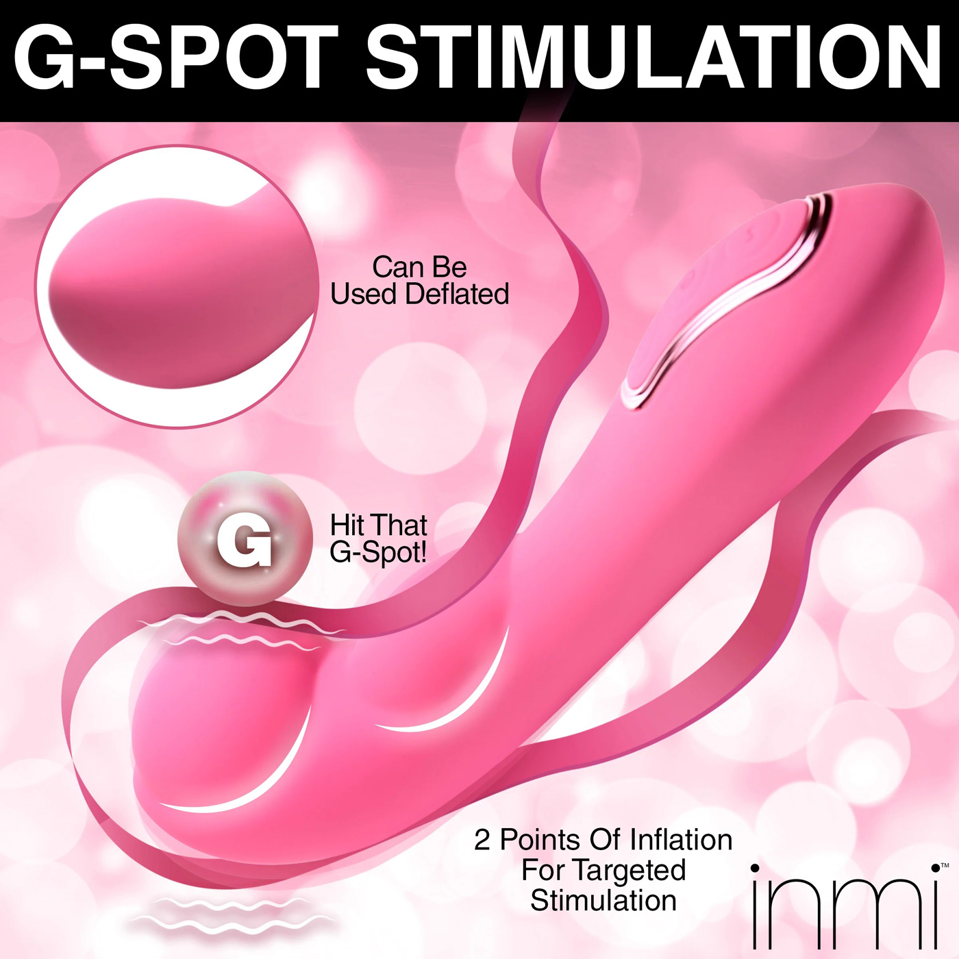 extreme g inflating g spot silicone vibrator  pink 