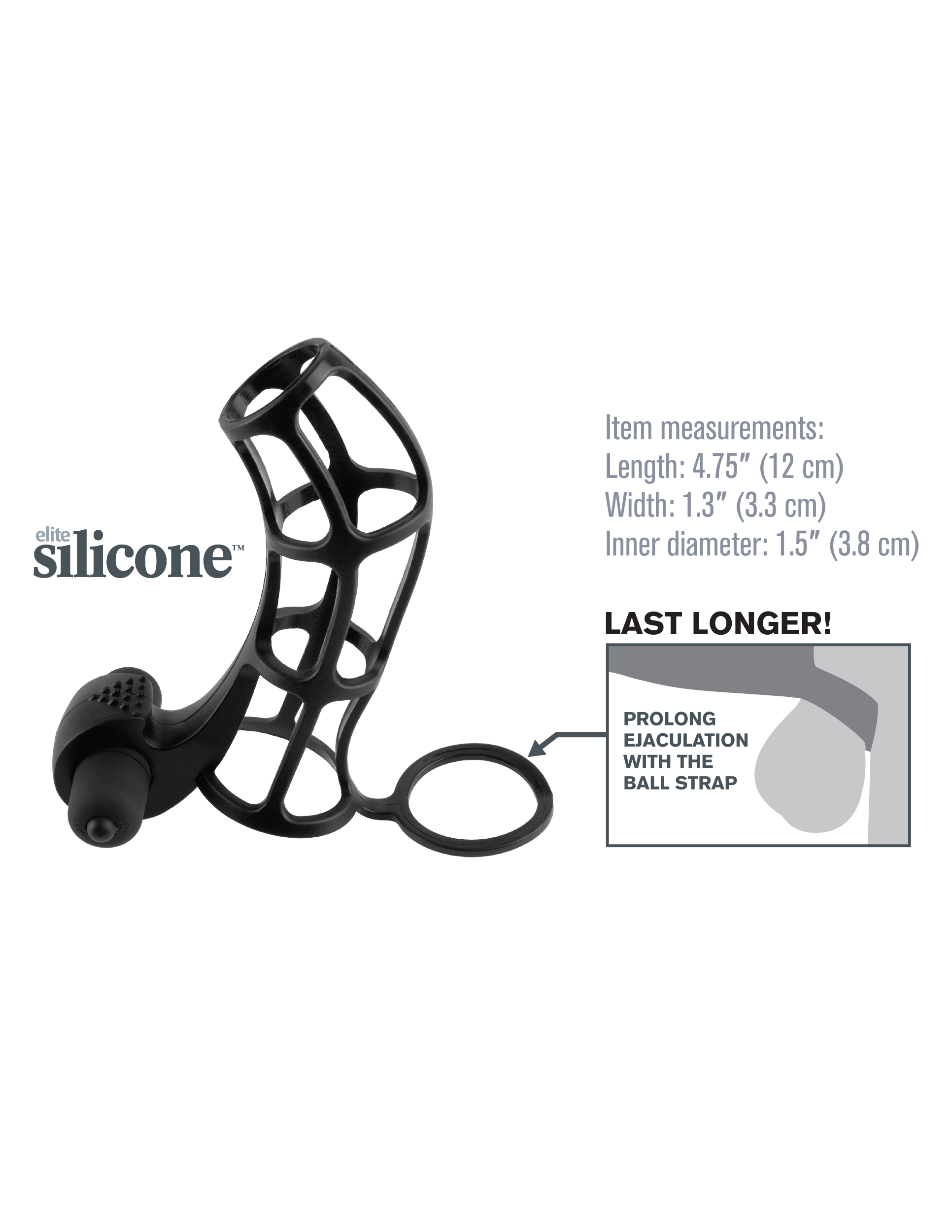 Fantasy X Tensions Deluxe Silicone Power Cage Black