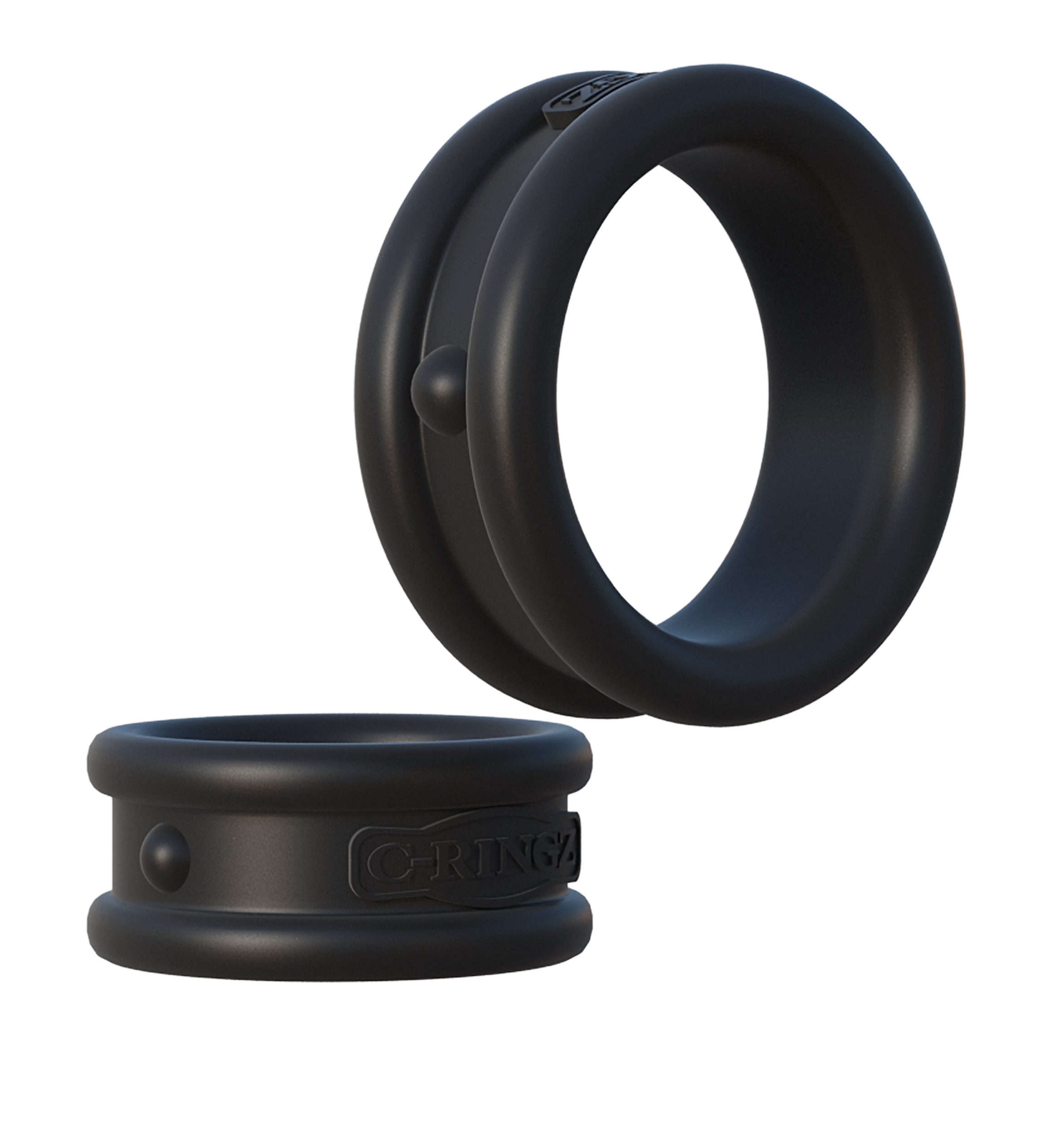 fantasy c ringz max width silicone rings black 