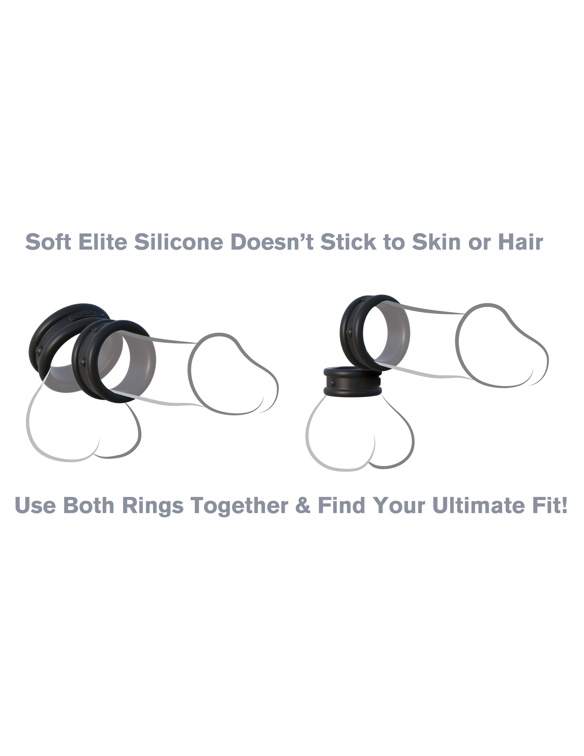 fantasy c ringz max width silicone rings black 