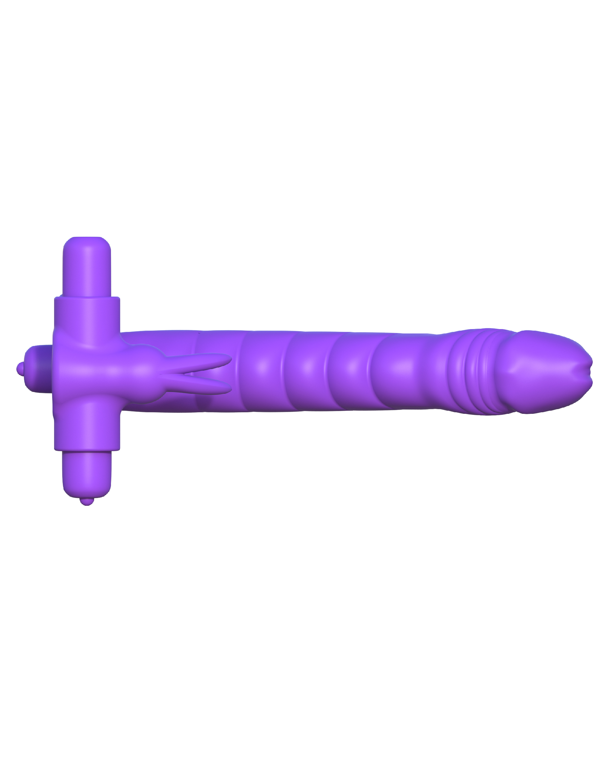 fantasy c ringz silicone double penetrator rabbit purple 