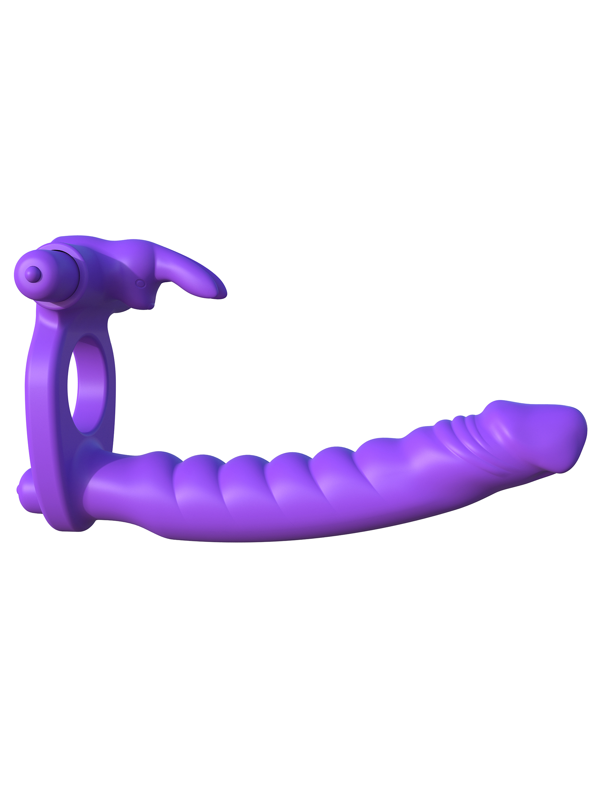 fantasy c ringz silicone double penetrator rabbit purple 