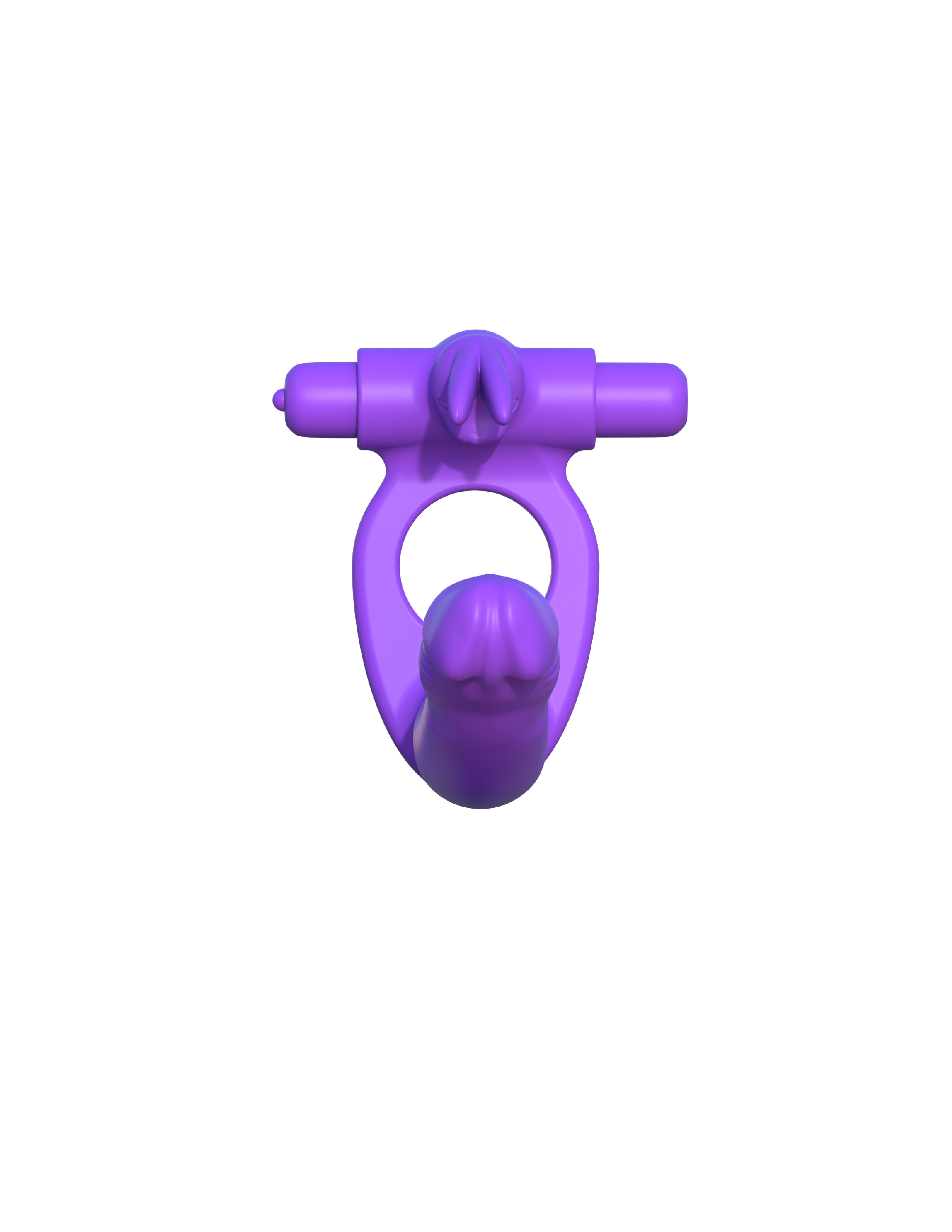 fantasy c ringz silicone double penetrator rabbit purple 