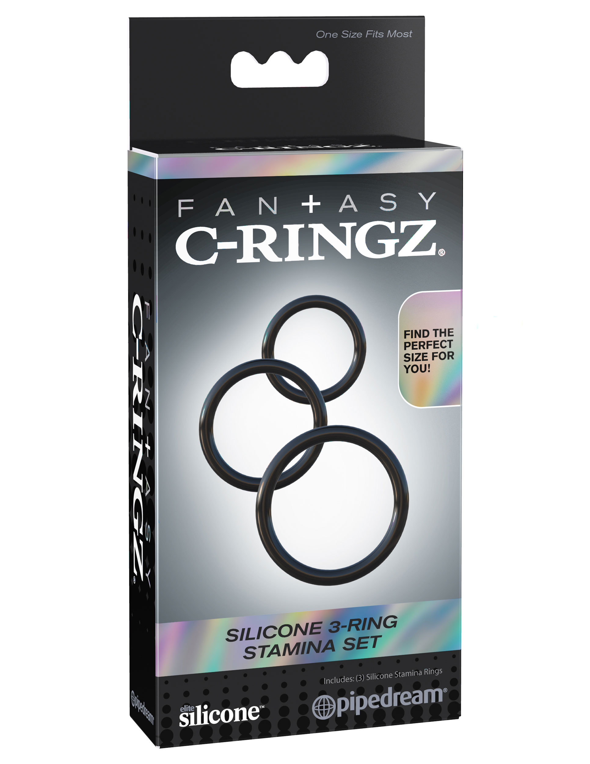 fantasy c ringz silicone ring stamina set black 