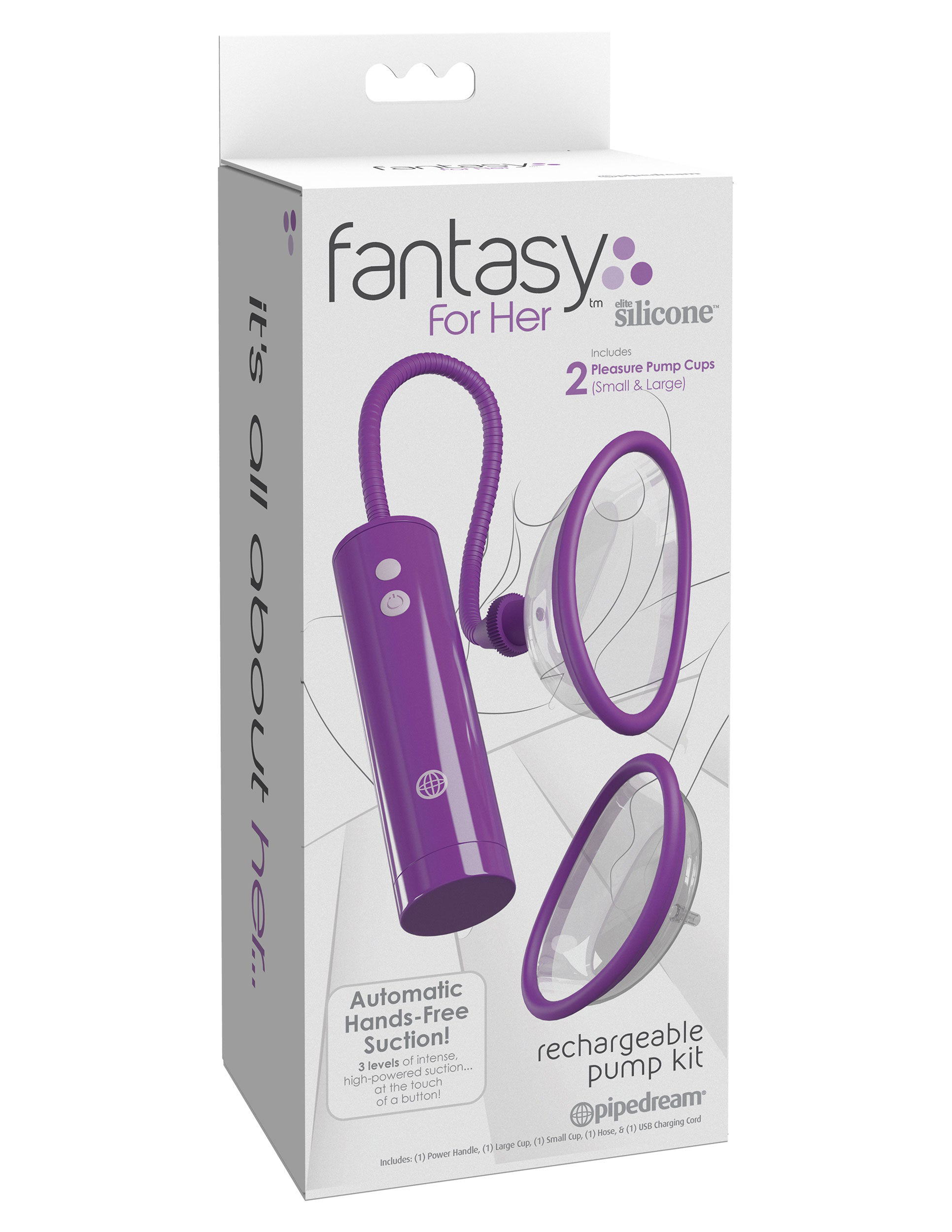 fantasy for her rechargeable pleasure pump kit  purple 