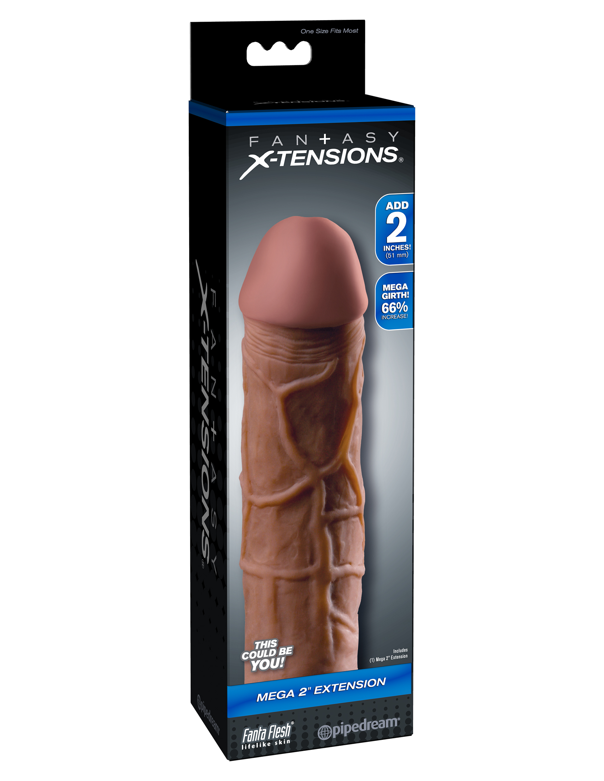 fantasy x tension mega  inch extension brown 