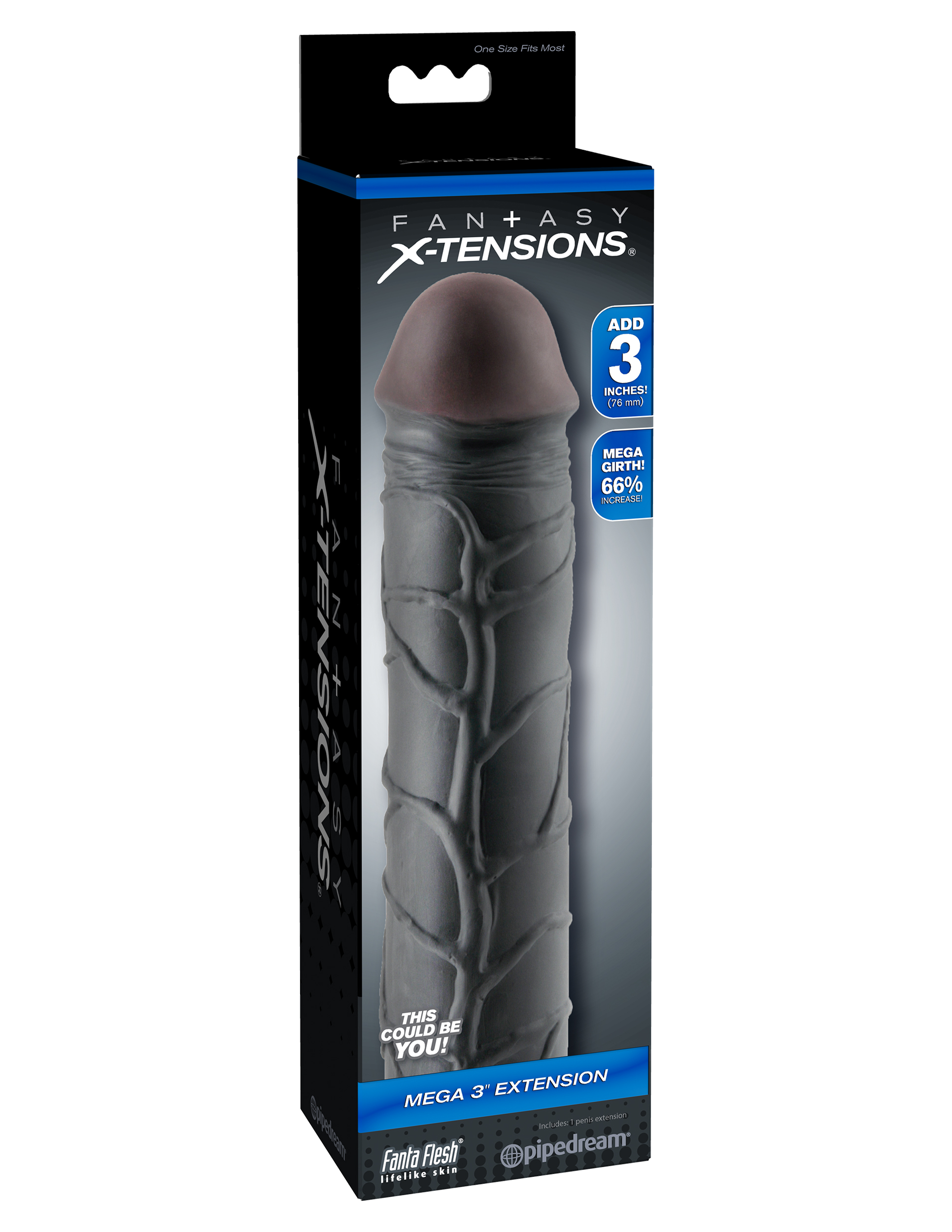 fantasy x tension mega  inch extension black 