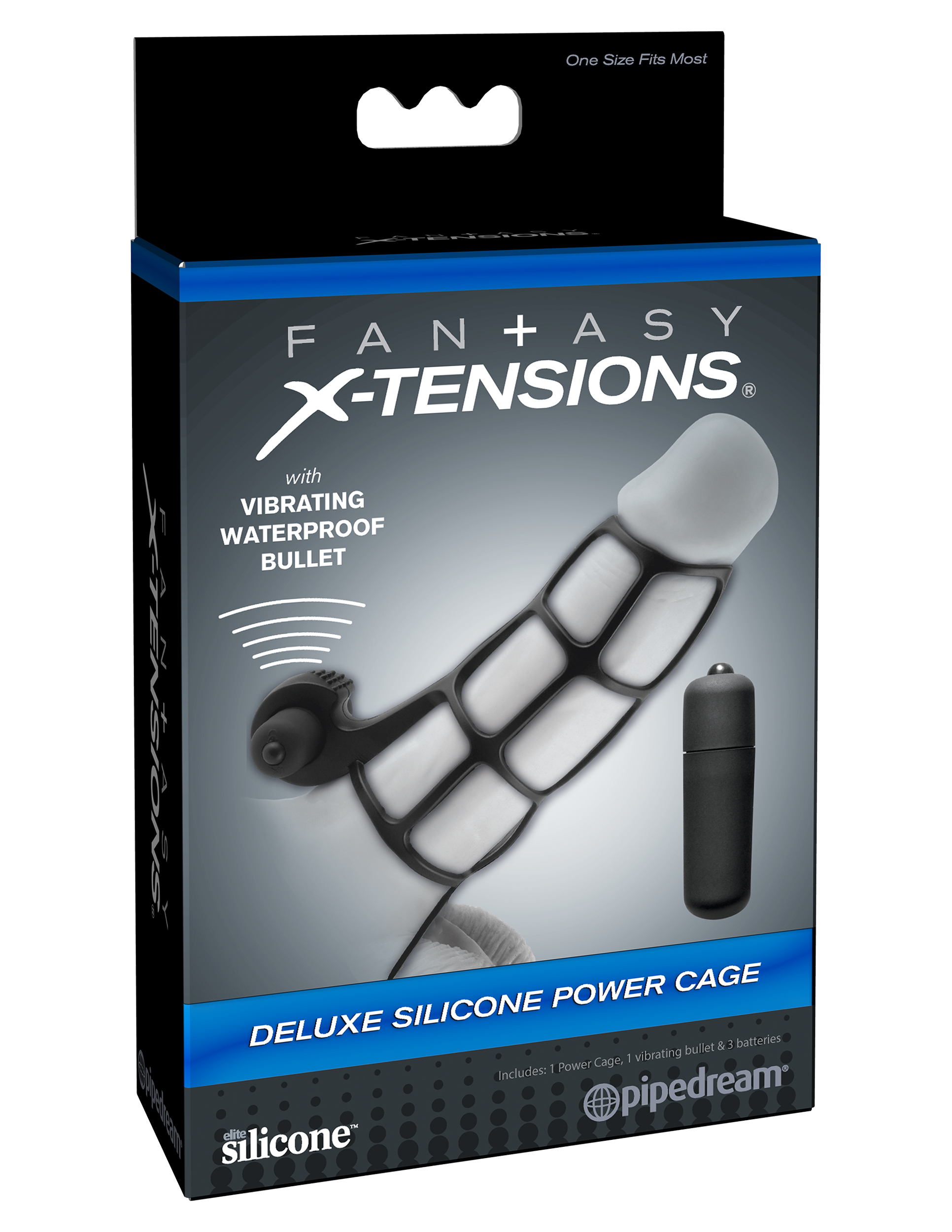 fantasy x tensions deluxe silicone power cage black 