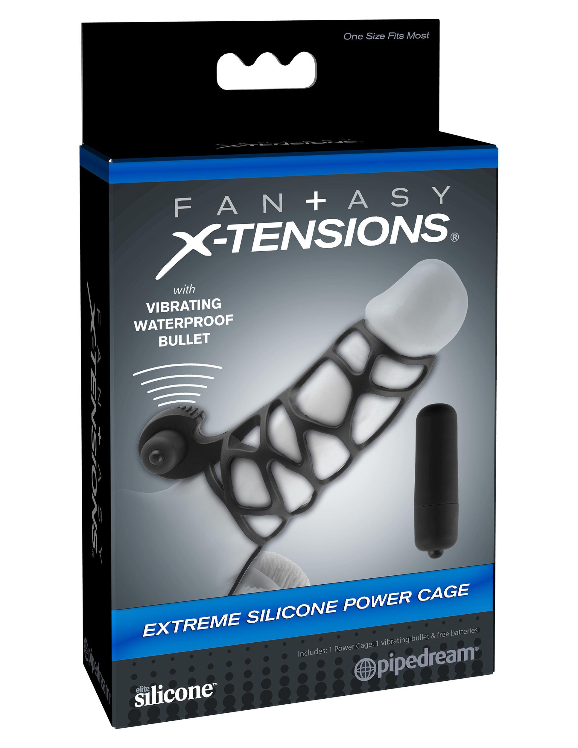 fantasy x tensions extreme silicone power cage black 