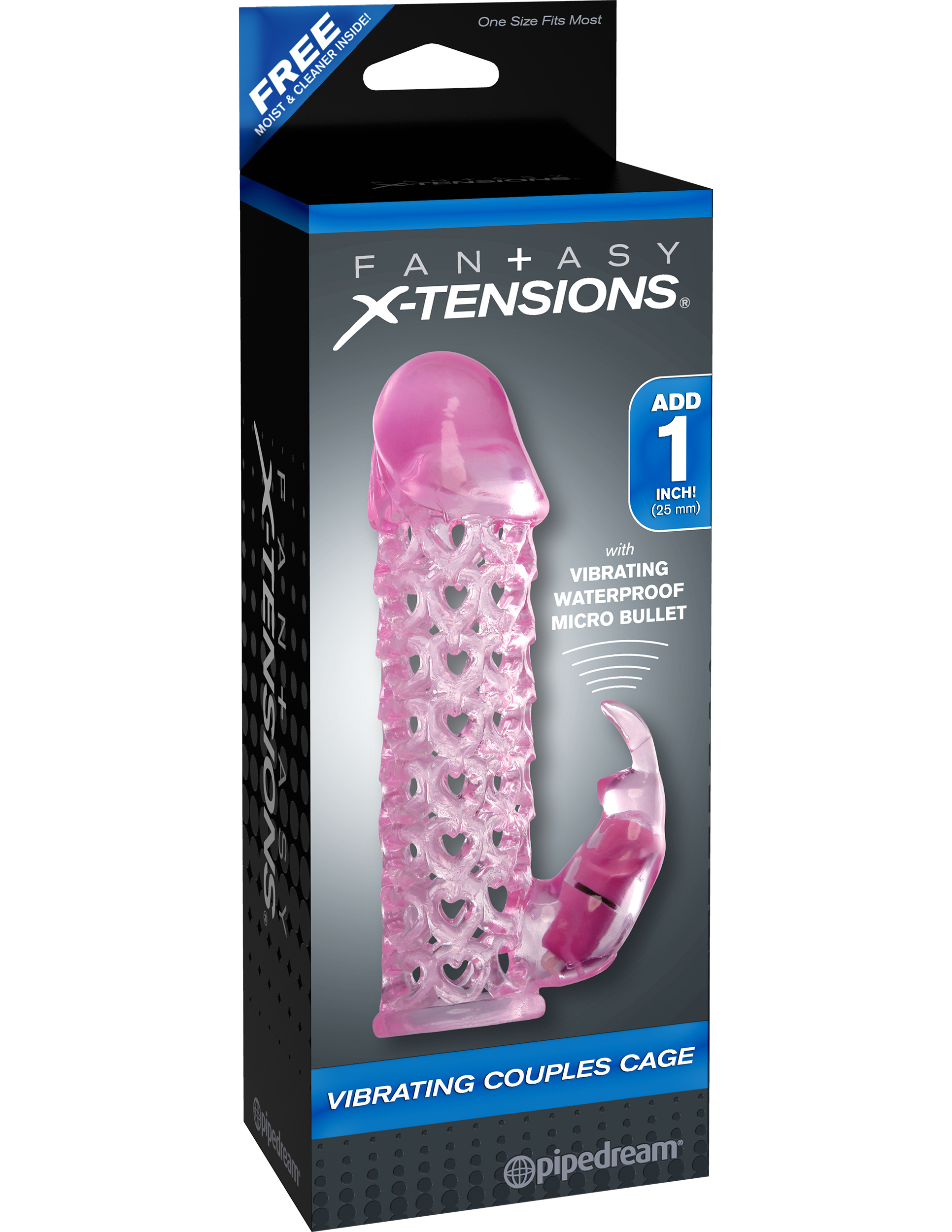 fantasy x tensions vibrating couples cage pink 