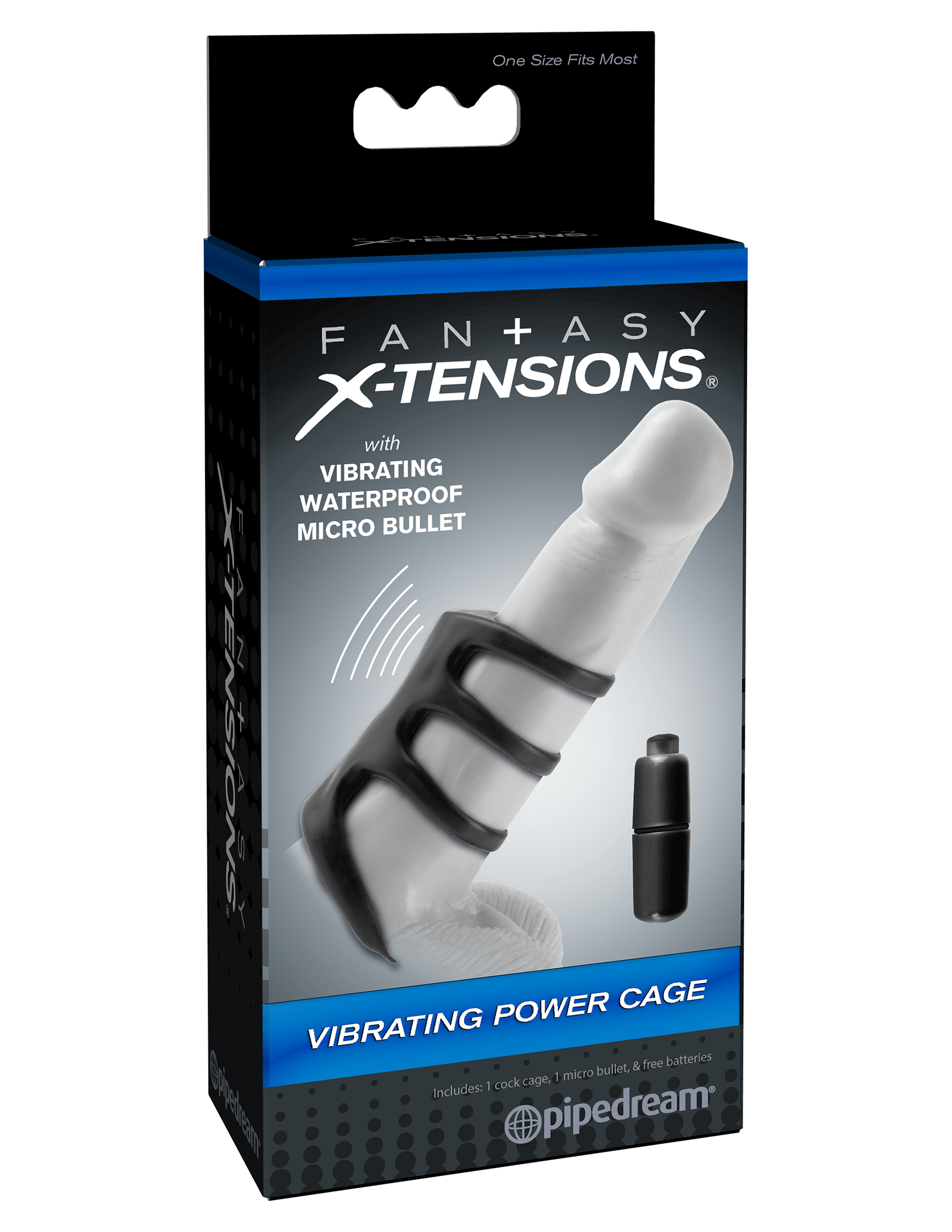 fantasy x tensions vibrating power cage black 